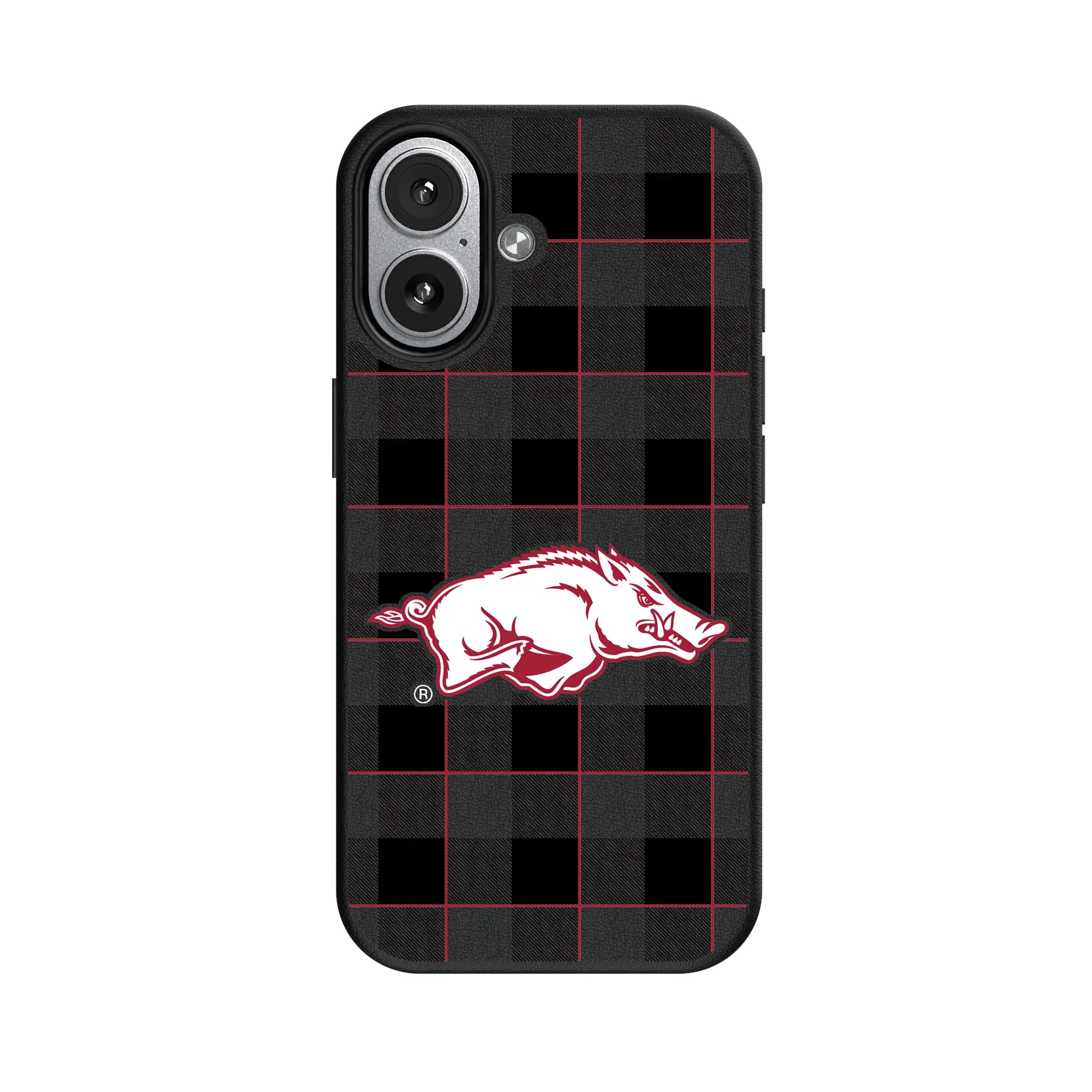 University of Arkansas Fayetteville Razorbacks Plaid iPhone MagSafe Compatible Phone Case for Apple iPhone#Device_iPhone 17