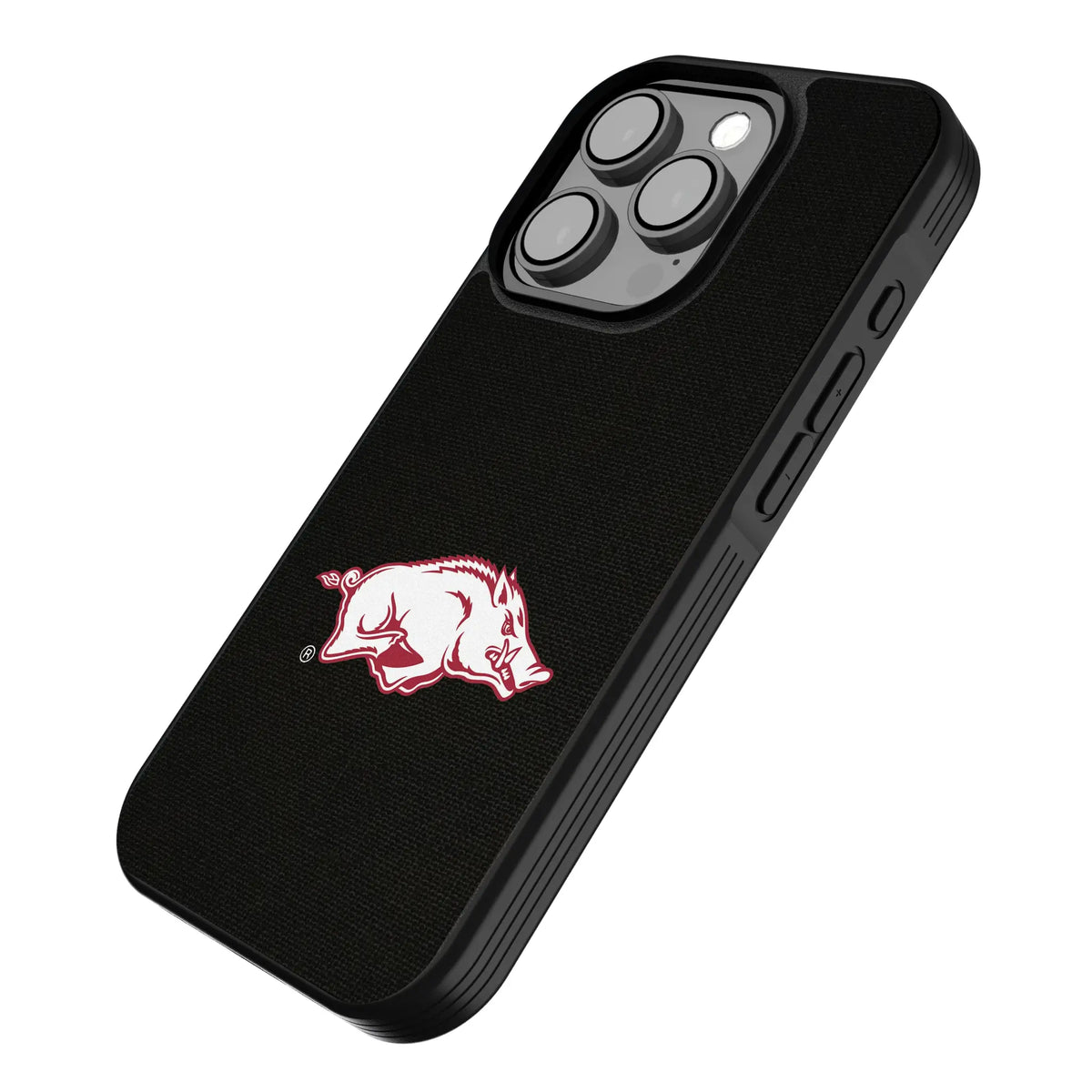 University of Arkansas Fayetteville Razorbacks Solid iPhone Bump Phone Case for Apple iPhone - Isometric View