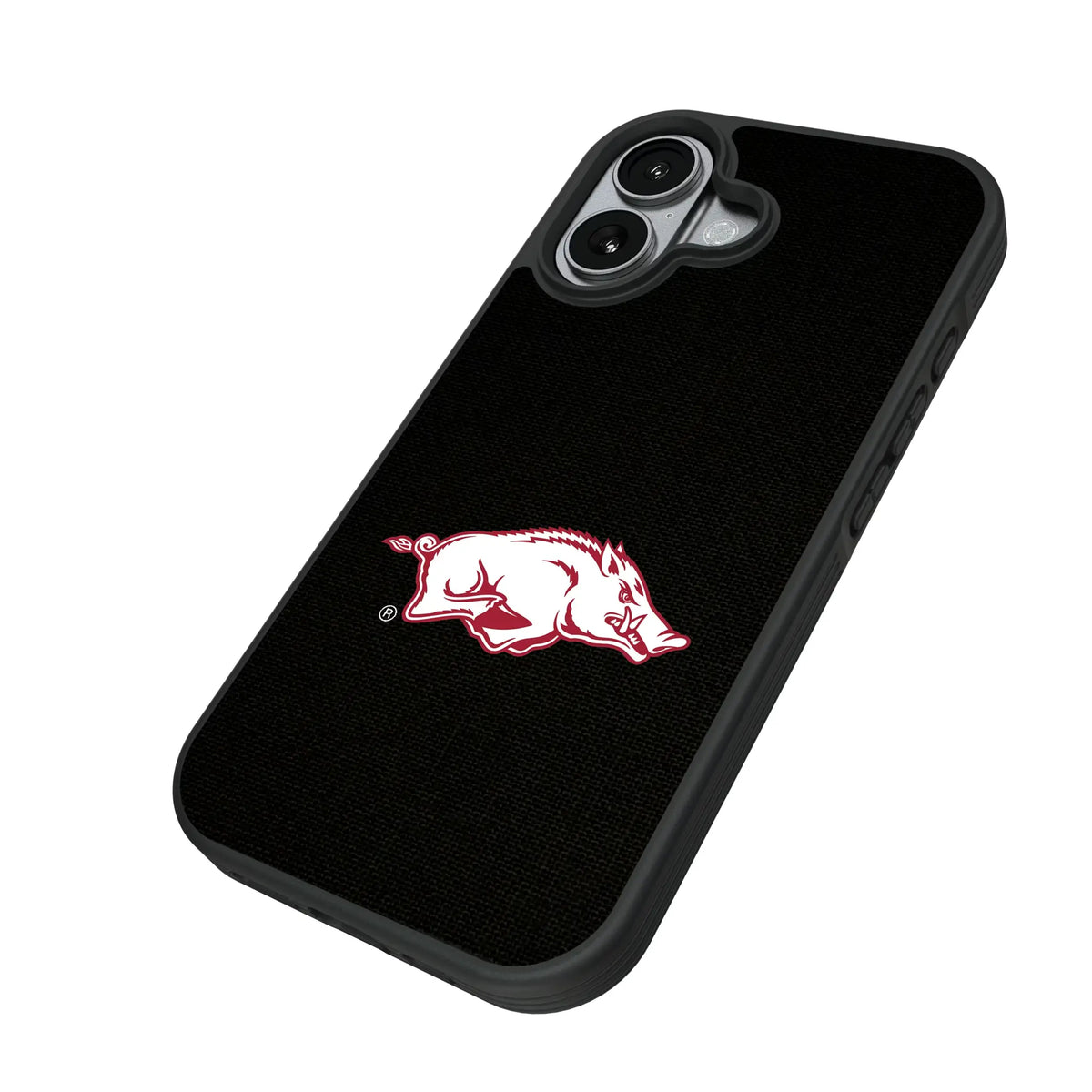 University of Arkansas Fayetteville Razorbacks Solid iPhone Bump Phone Case for Apple iPhone - Isometric View#Device_iPhone 17