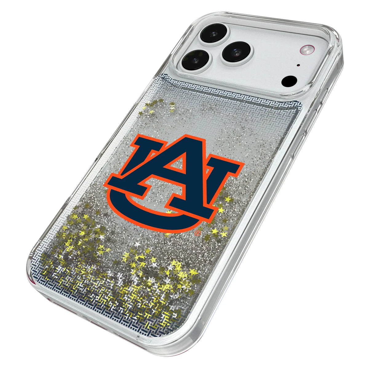University of Auburn Tigers Linen iPhone Glitter Phone Case for Apple iPhone - Isometric View#Device_iPhone 18 Pro Max