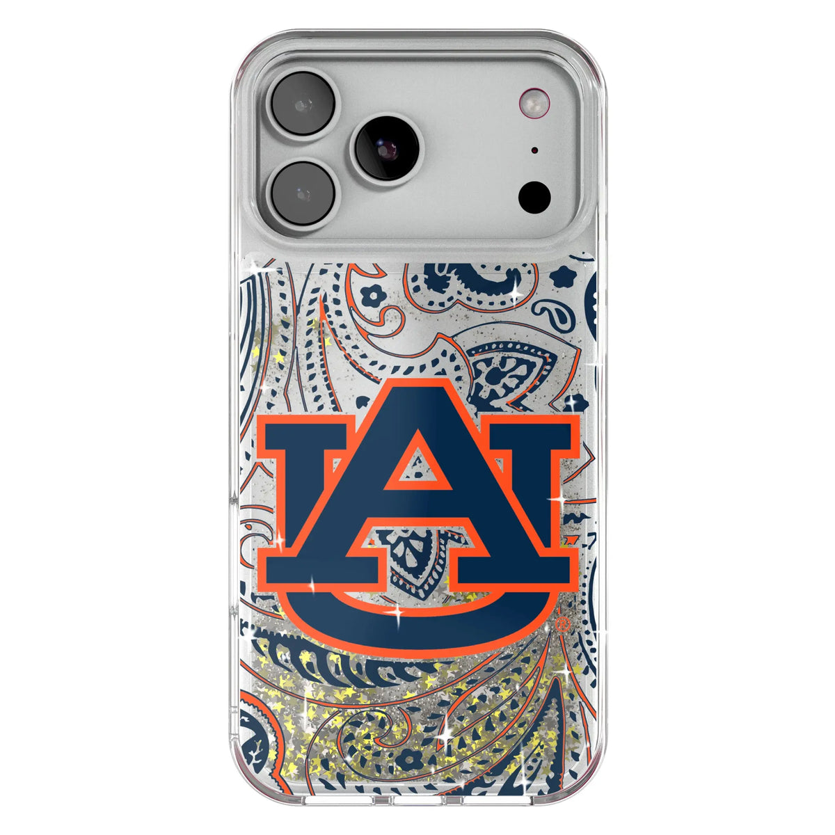 University of Auburn Tigers Paisley Glitter Phone Case for Apple iPhone