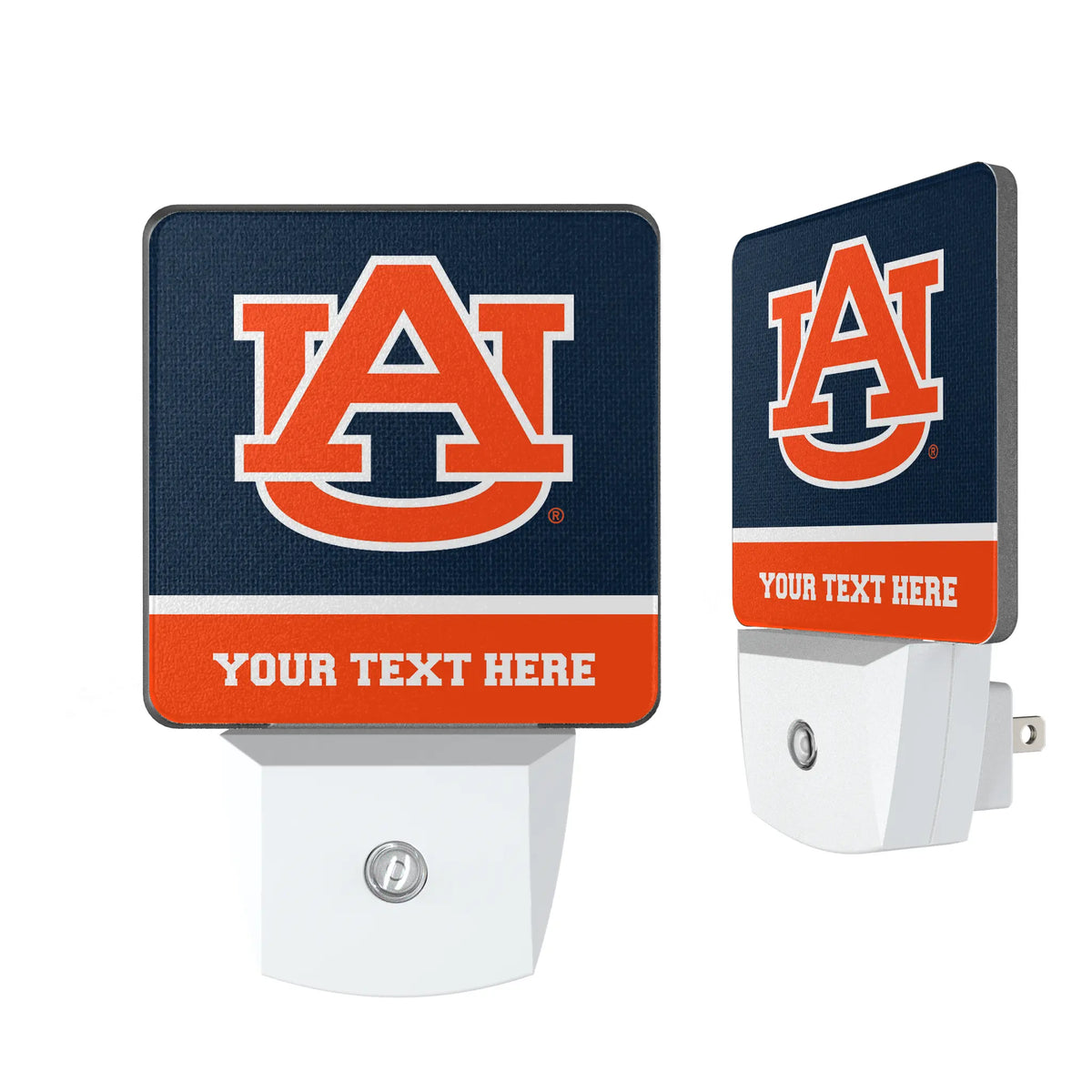 University of Auburn Tigers Personalized Endzone Solid Night Light 2-Pack