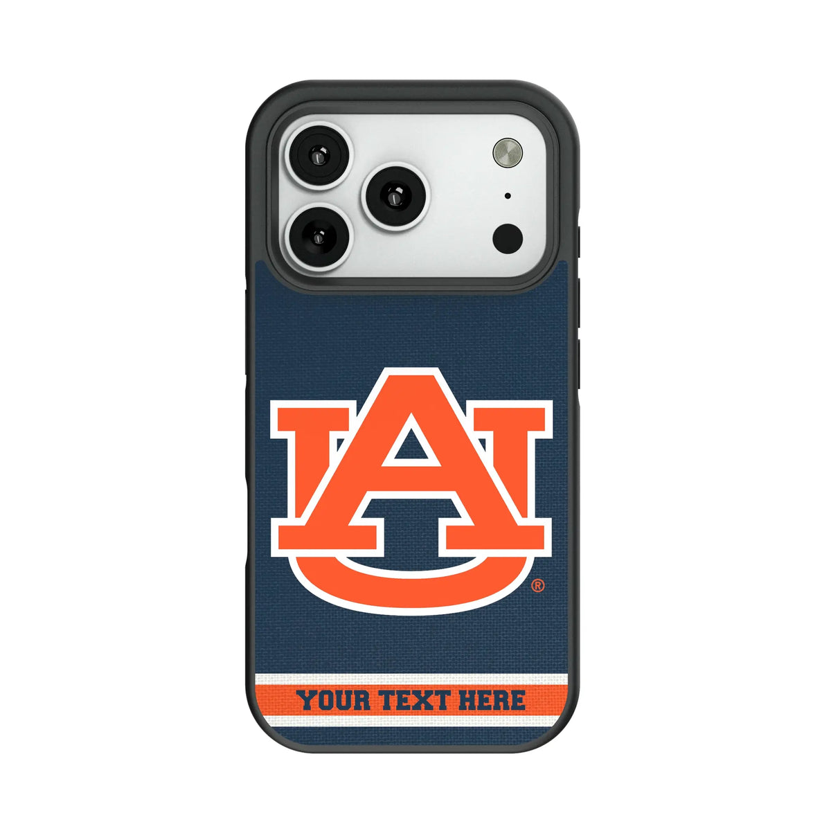 University of Auburn Tigers Personalized Stripe Bump Phone Case for Apple iPhone
