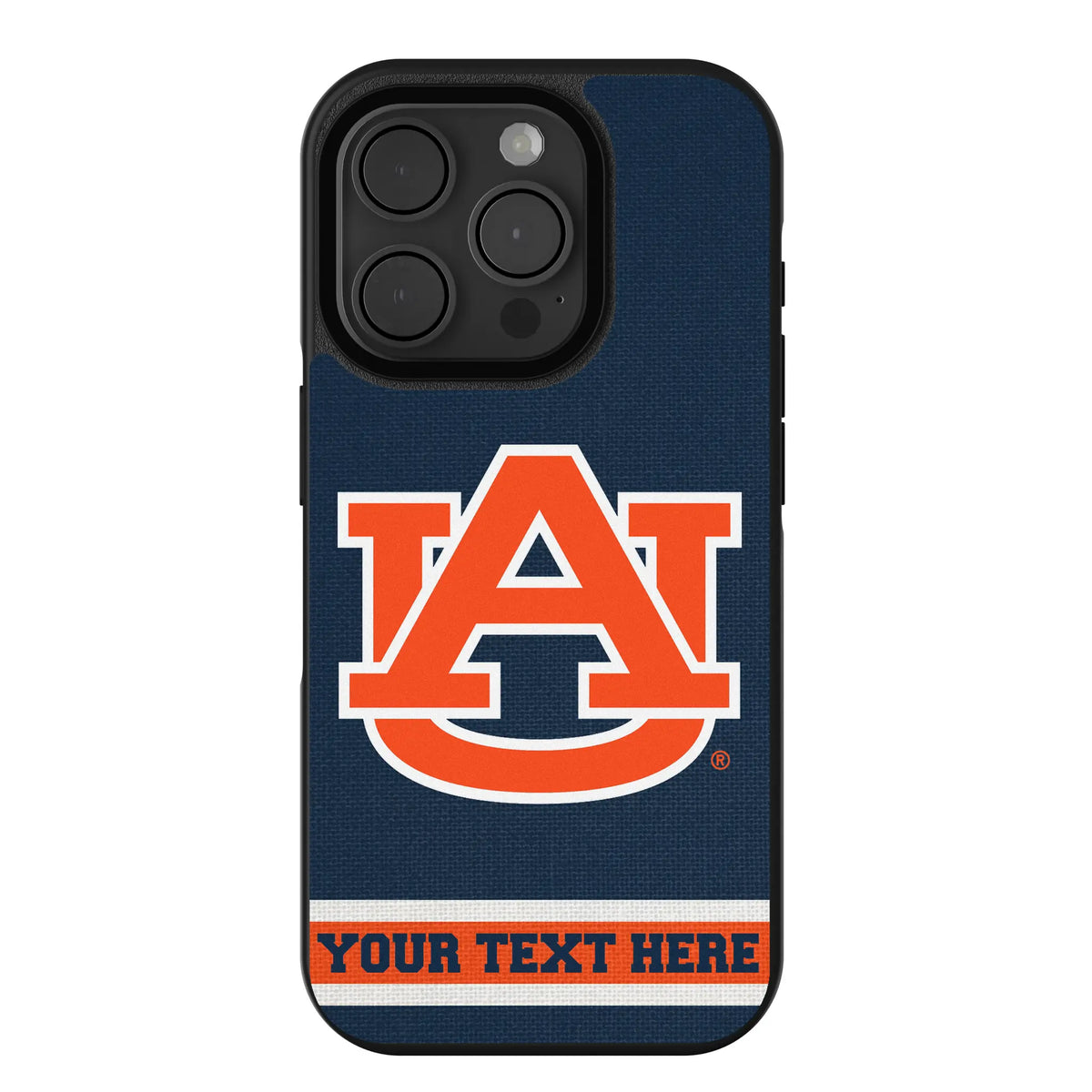 University of Auburn Tigers Personalized Stripe iPhone Bump Phone Case for Apple iPhone