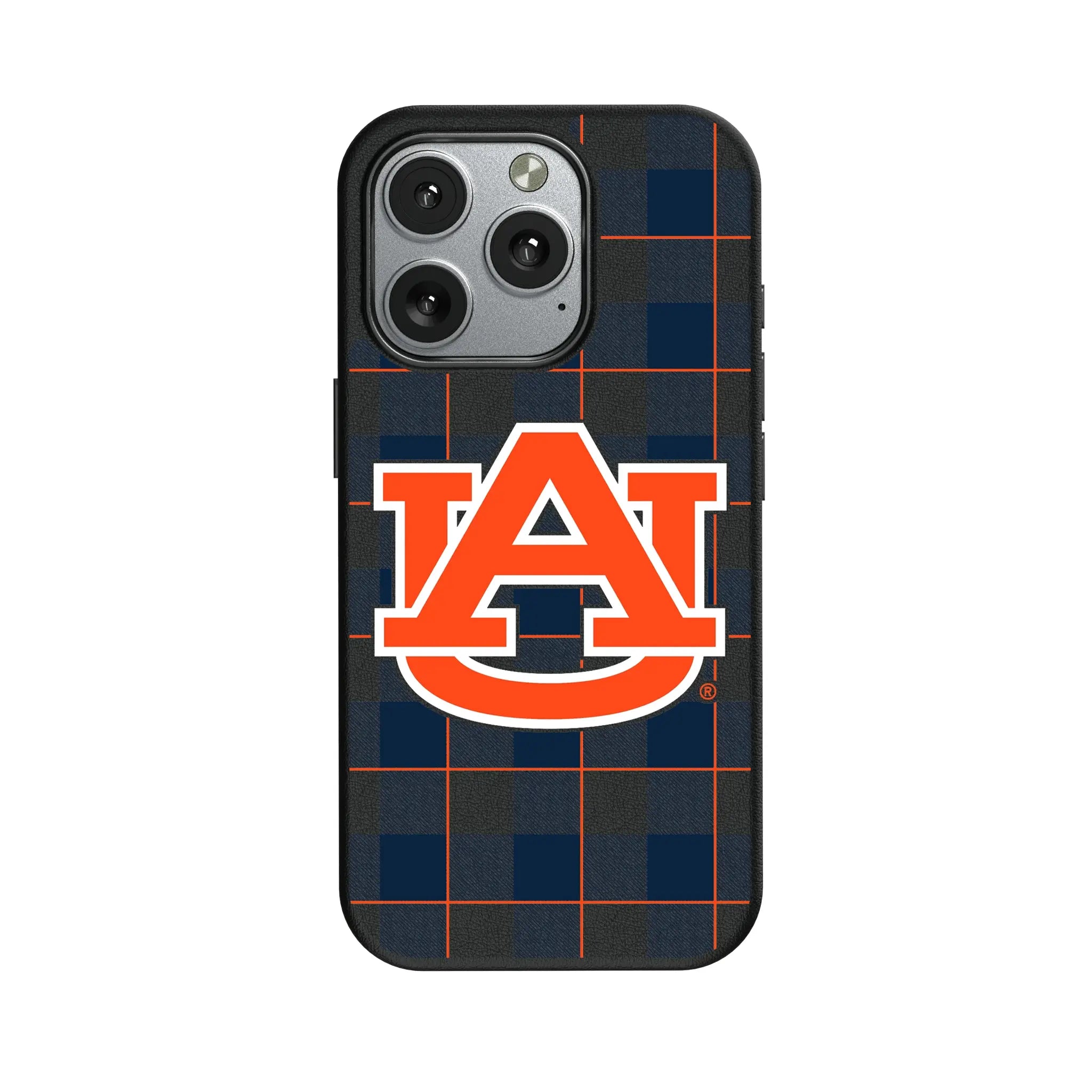 University of Auburn Tigers Plaid iPhone MagSafe Compatible Phone Case for Apple iPhone
