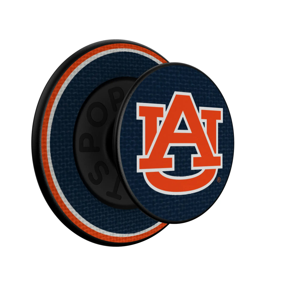 University of Auburn Tigers Stripe Popsockets Round Magnetic - Isometric View