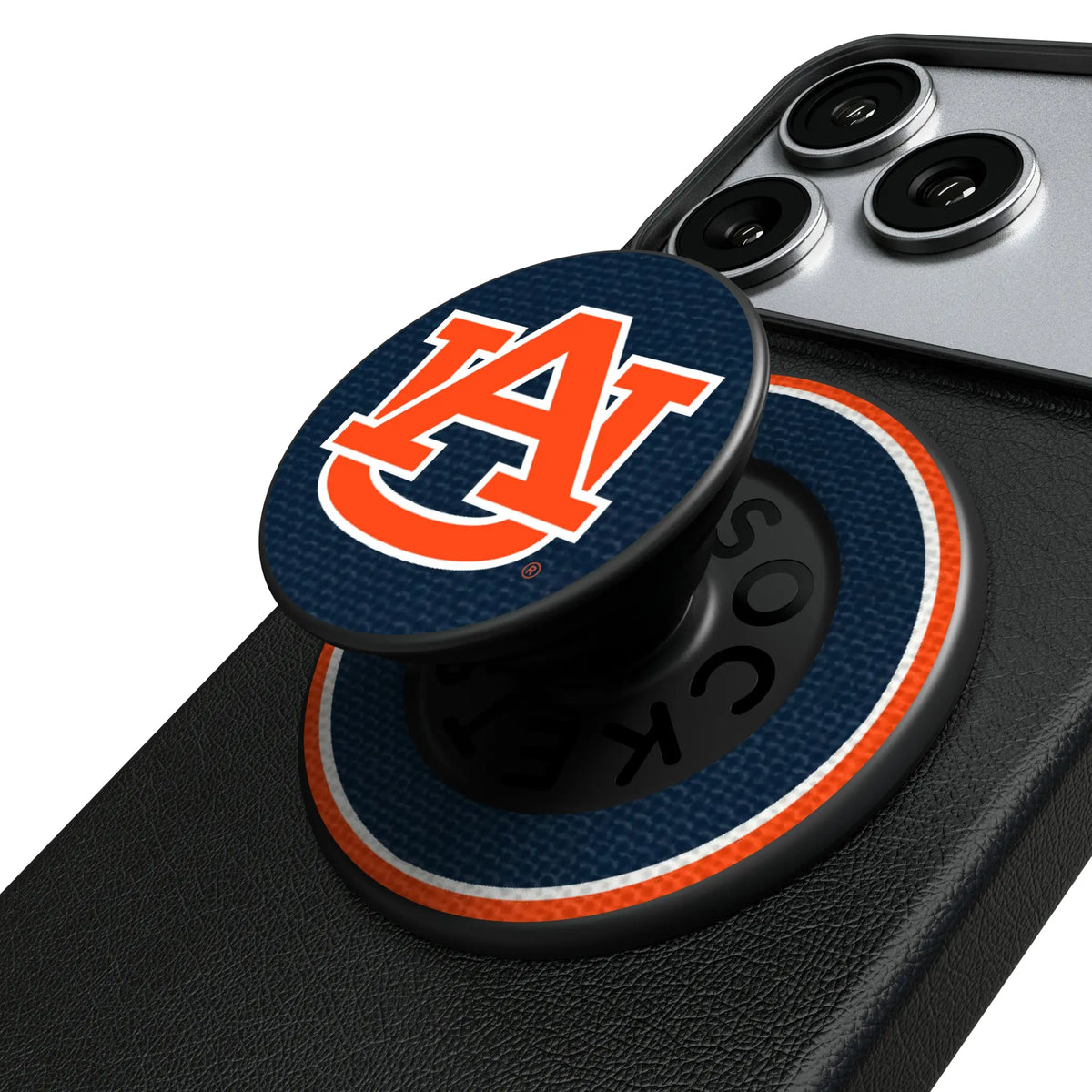 University of Auburn Tigers Stripe Popsockets Round Magnetic