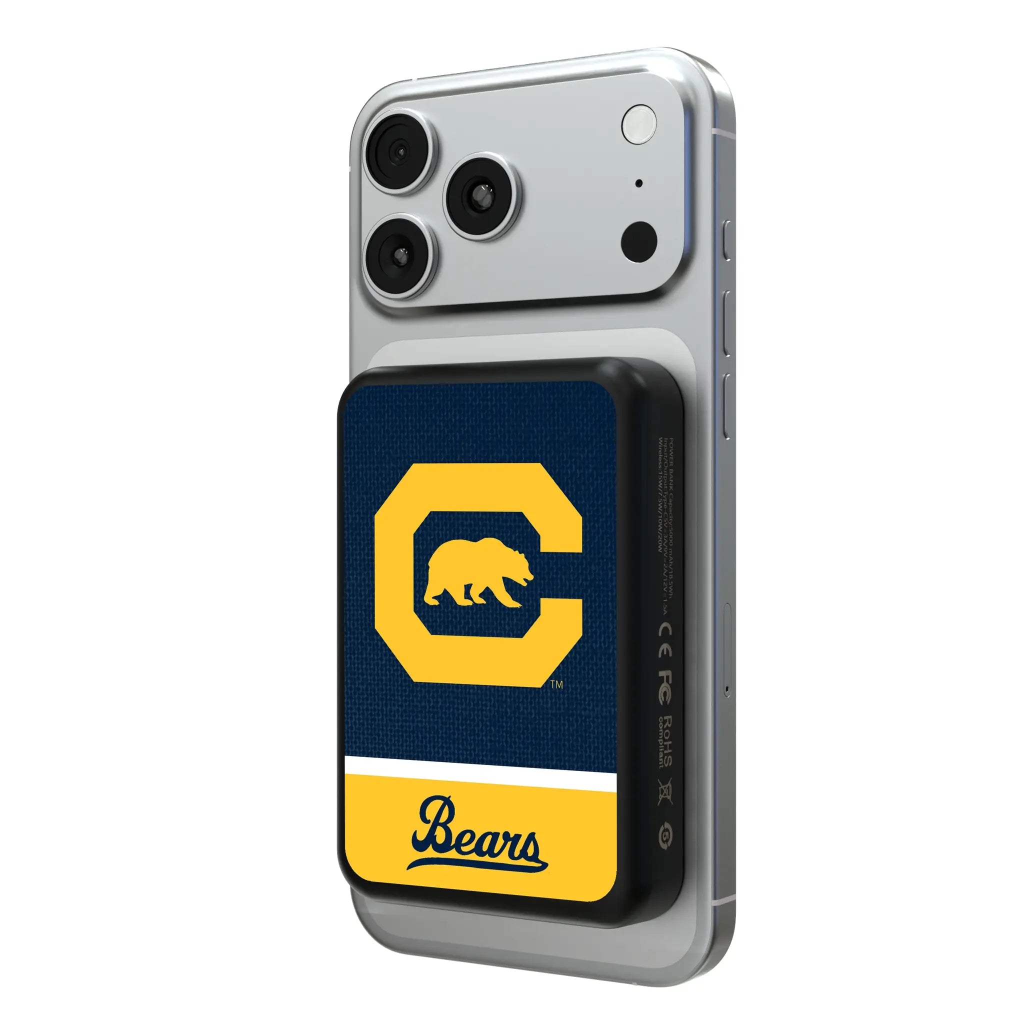 University of California Berkeley Golden Bears Endzone Solid Wireless Mag Power Bank