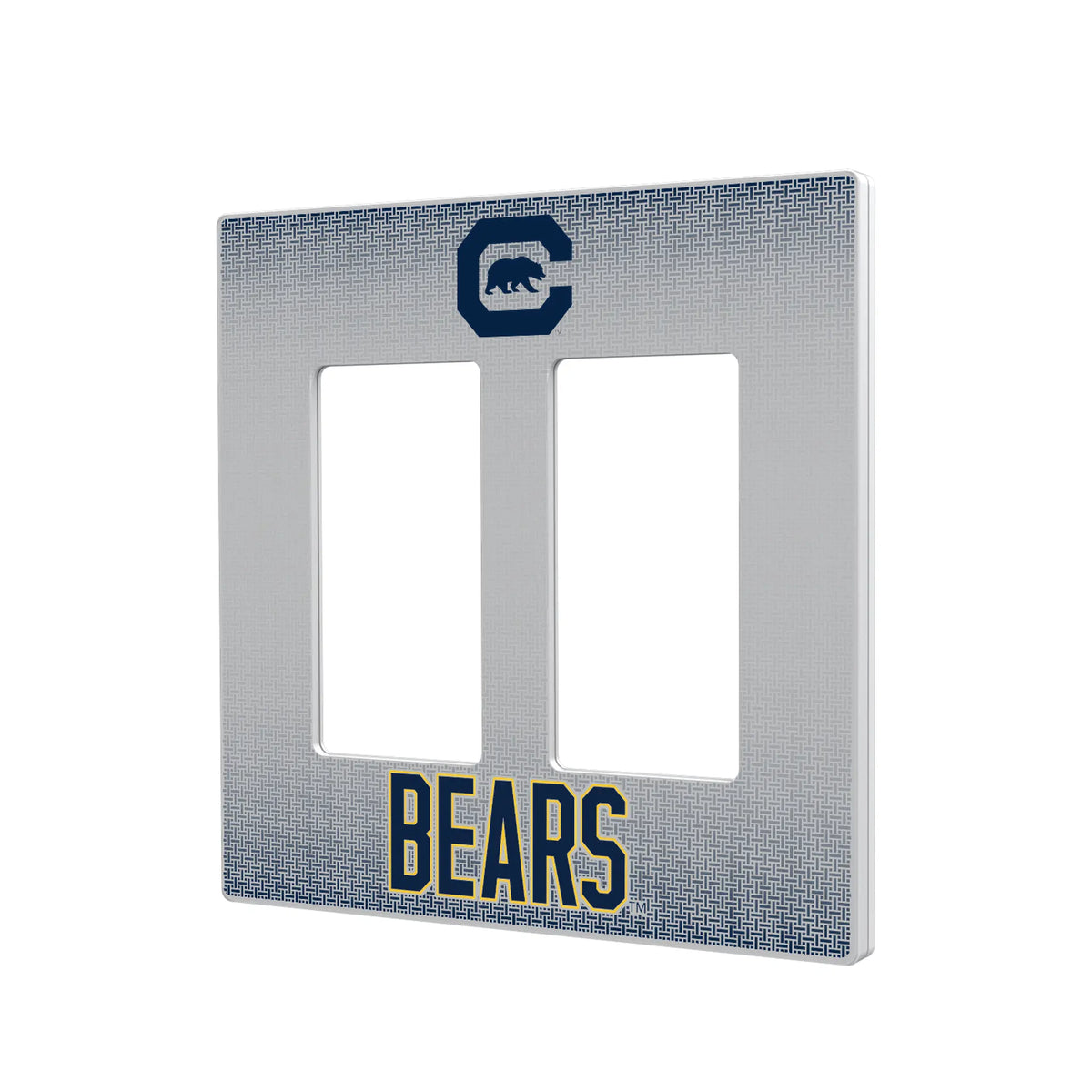 University of California Berkeley Golden Bears Linen Hidden-Screw Light Switch Plate#Style_Double Rocker