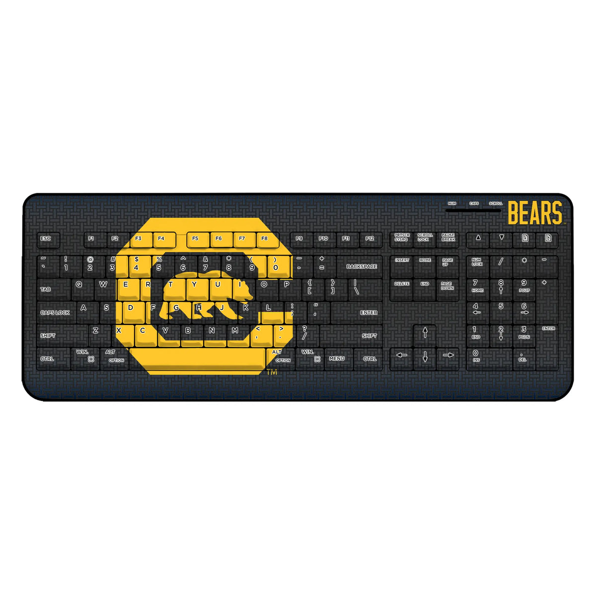 University of California Berkeley Golden Bears Linen Wireless USB Keyboard