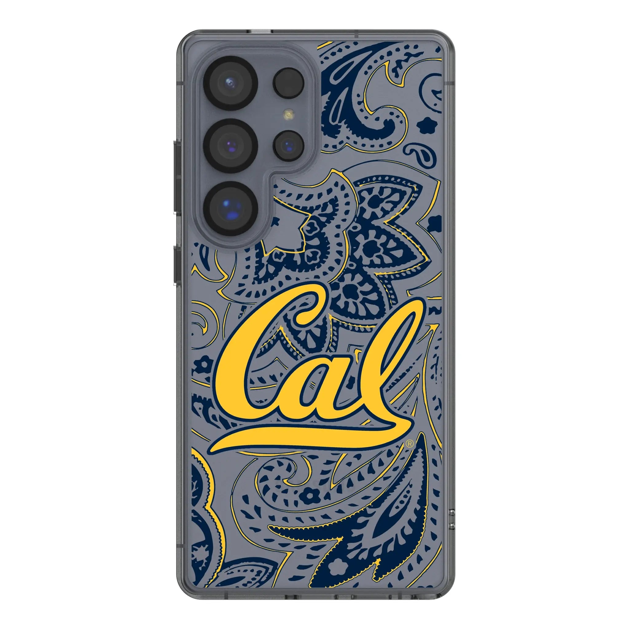 University of California Berkeley Golden Bears Paisley Galaxy Clear Phone Case for Samsung Galaxy#Device_Galaxy S25 Ultra
