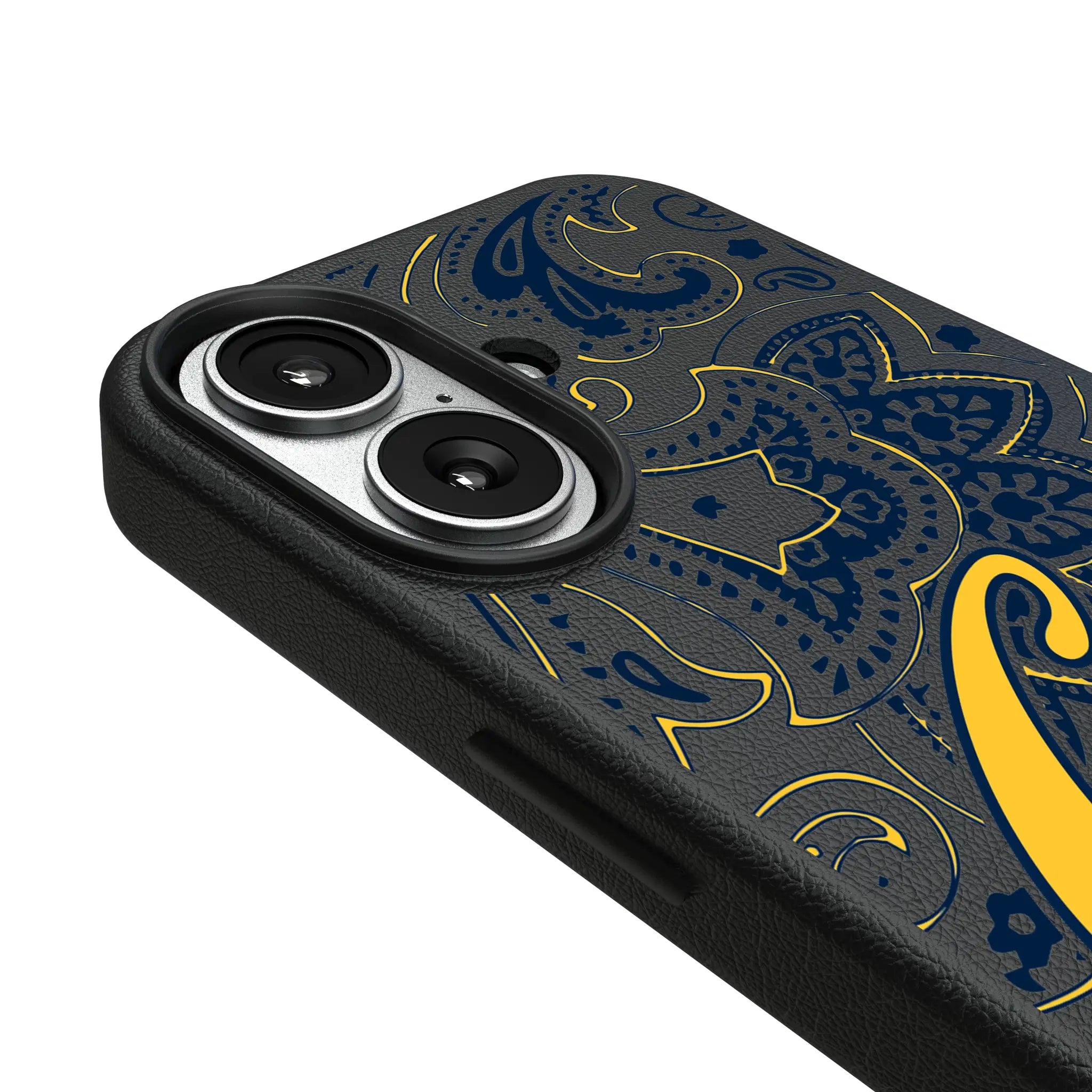 University of California Berkeley Golden Bears Paisley iPhone MagSafe Compatible Phone Case for Apple iPhone - Detail#Device_iPhone 17