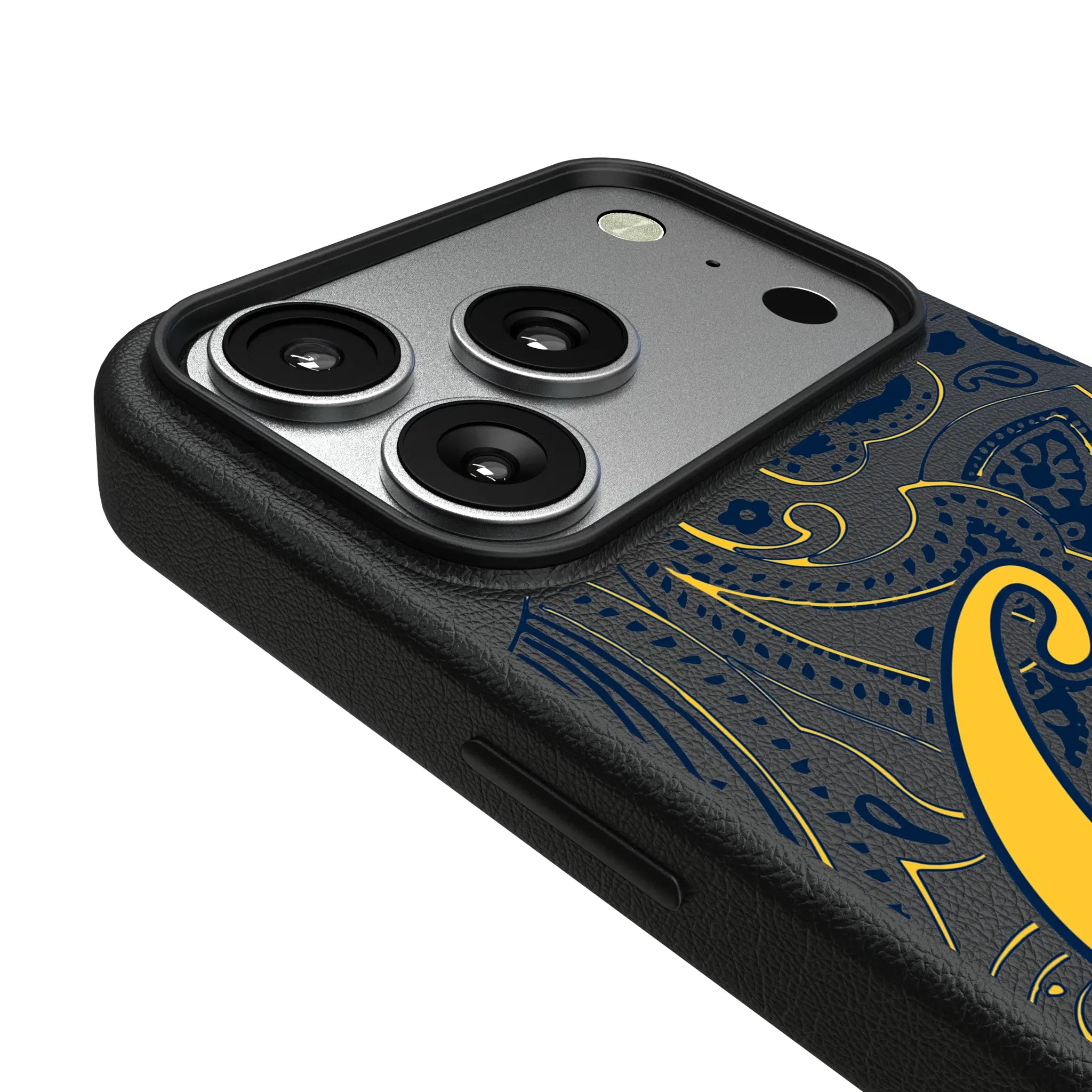 University of California Berkeley Golden Bears Paisley iPhone MagSafe Compatible Phone Case for Apple iPhone - Detail#Device_iPhone 17 Pro