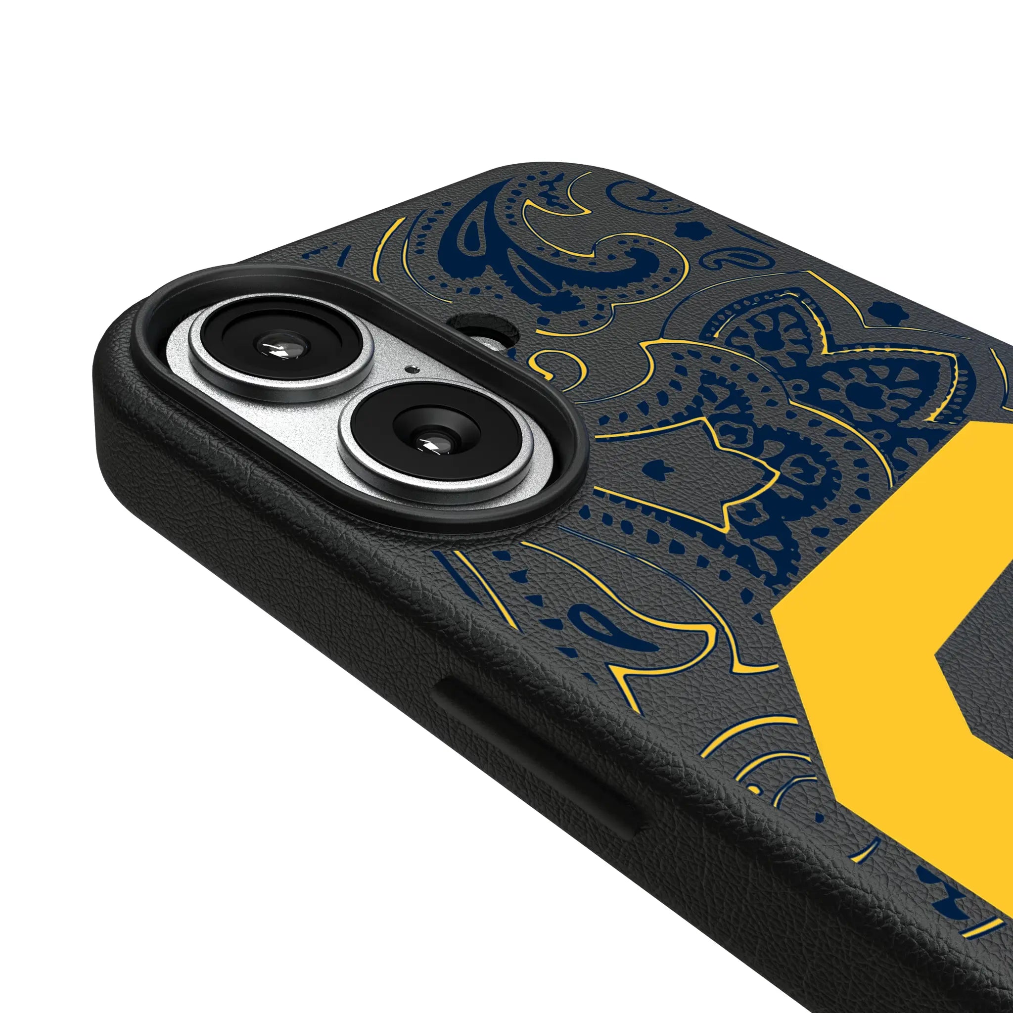 University of California Berkeley Golden Bears Paisley iPhone MagSafe Compatible Phone Case for Apple iPhone - Detail#Device_iPhone 17