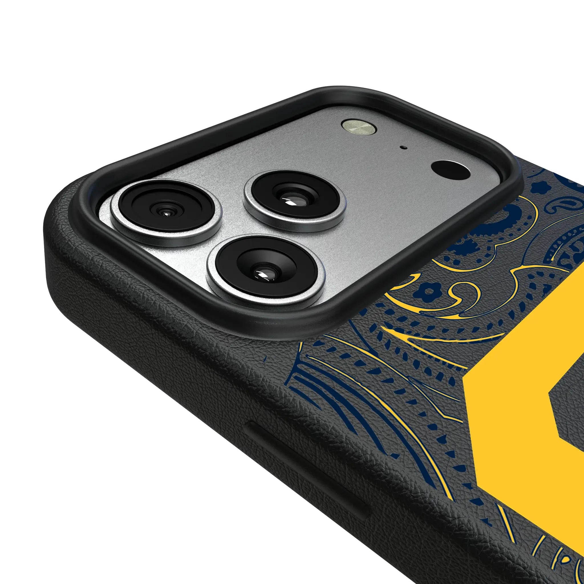 University of California Berkeley Golden Bears Paisley iPhone MagSafe Compatible Phone Case for Apple iPhone - Detail#Device_iPhone 17 Pro Max