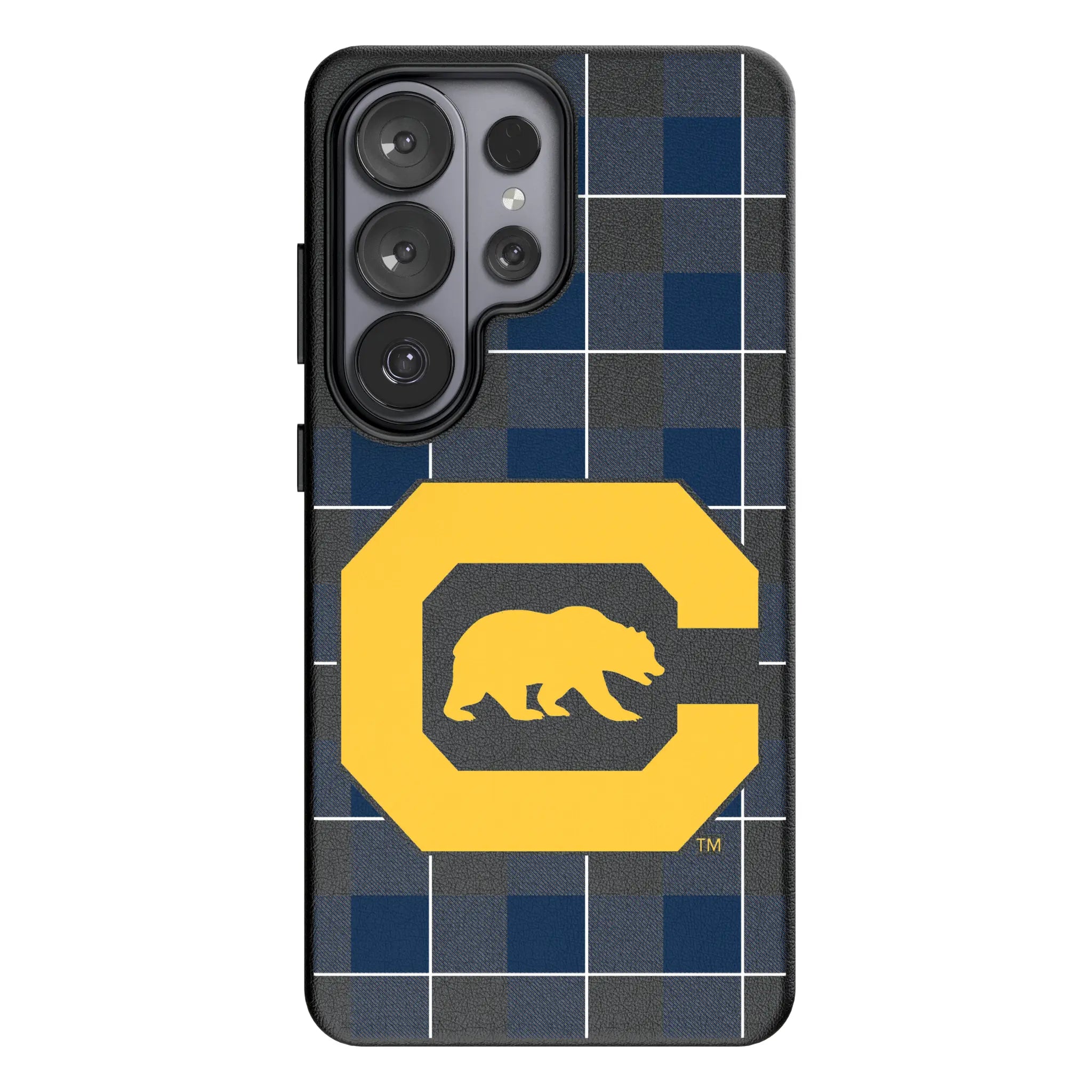 University of California Berkeley Golden Bears Plaid Galaxy MagSafe Compatible Phone Case for Samsung Galaxy#Device_Galaxy S26 Ultra