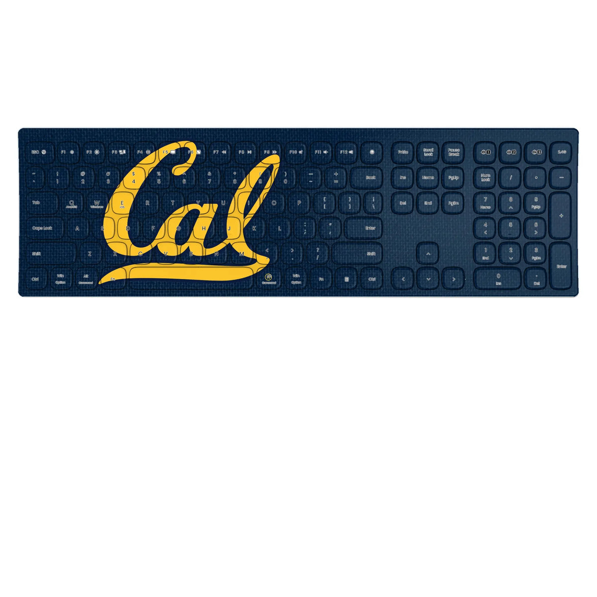 University of California Berkeley Golden Bears Solid KKB605 Curved Wireless Keyboard