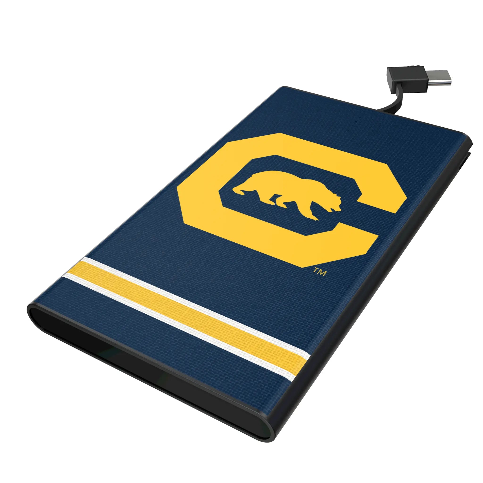 University of California Berkeley Golden Bears Stripe 5000mAh Flat Power Bank