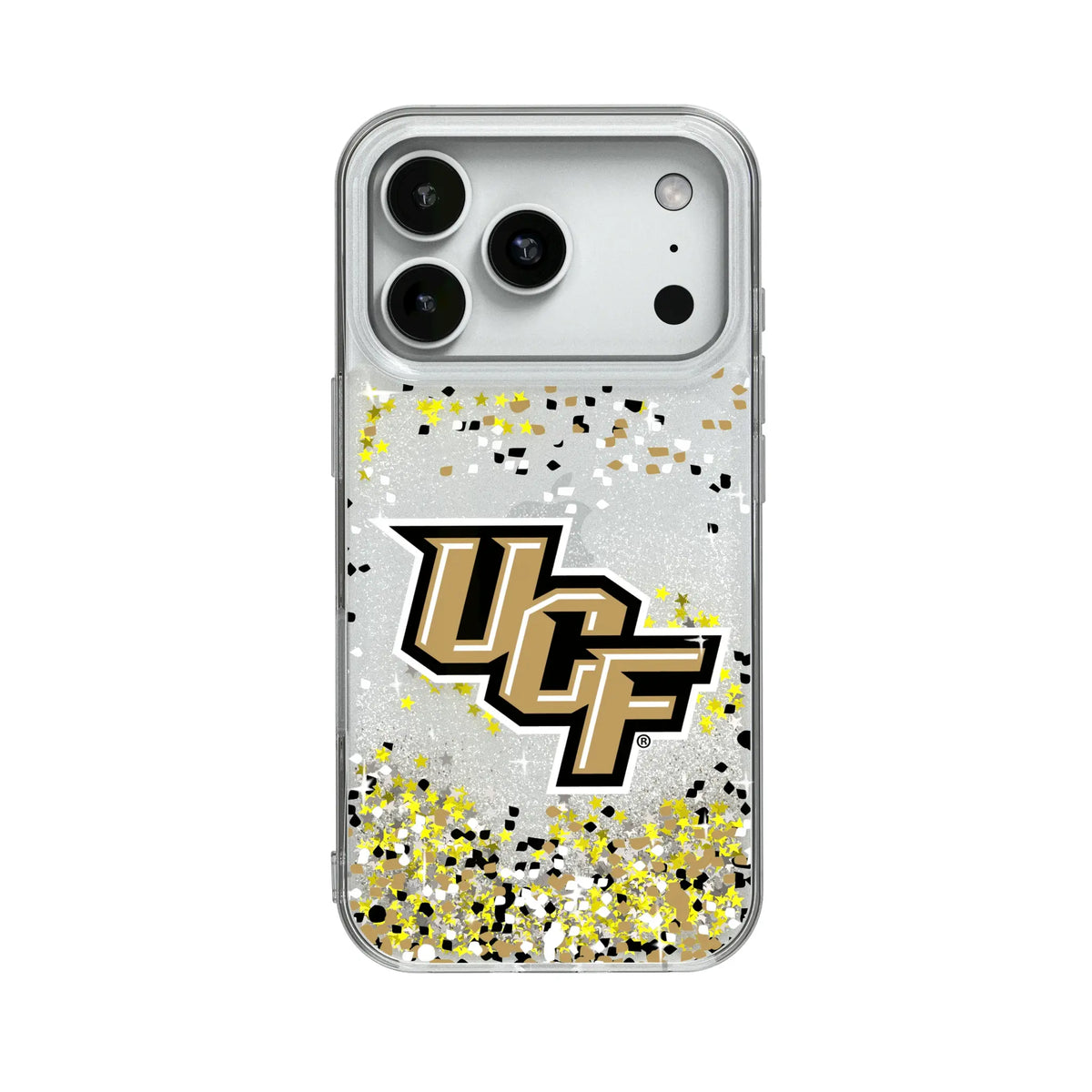University of Central Florida Golden Knights Confetti Glitter Phone Case for Apple iPhone