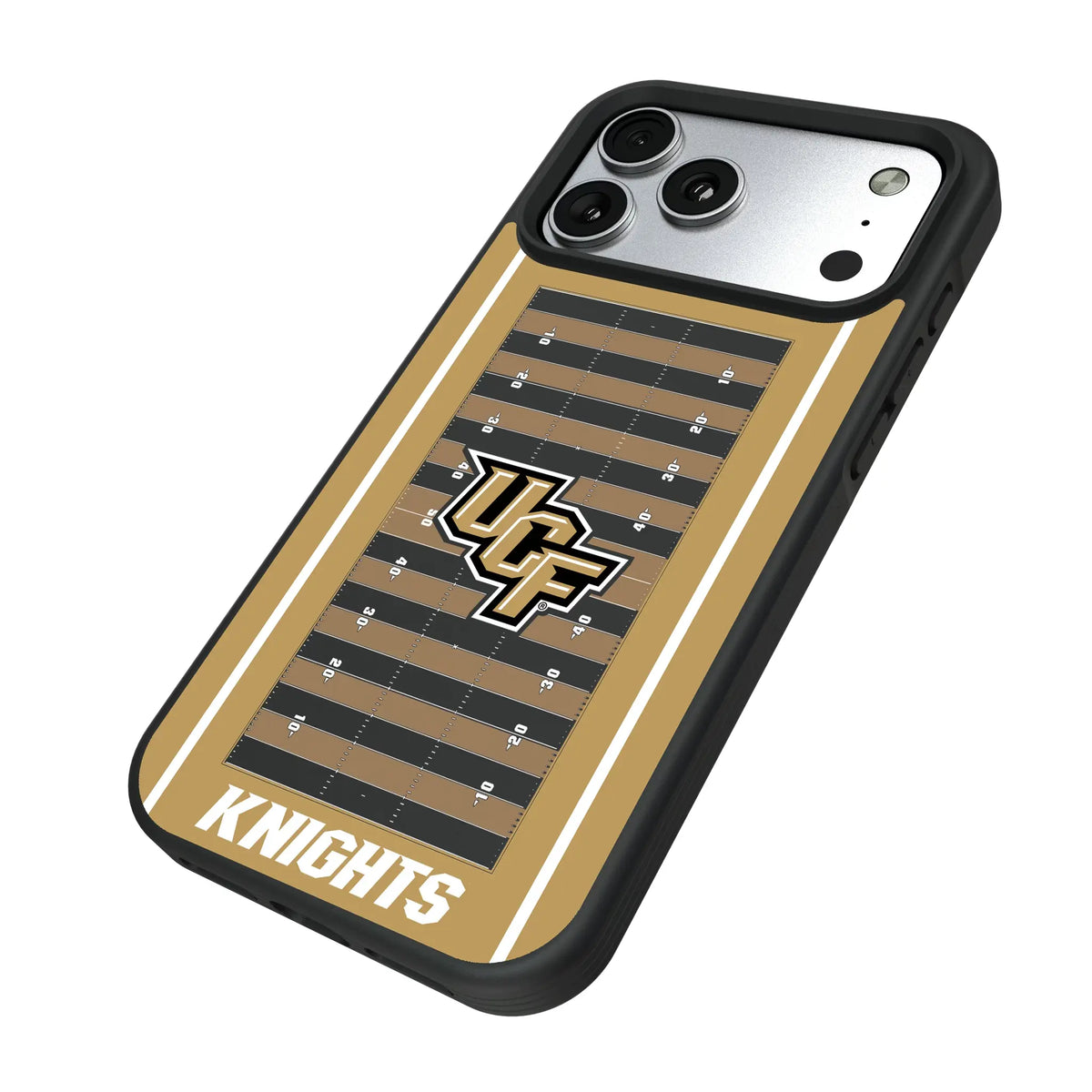 University of Central Florida Golden Knights Field iPhone Bump Phone Case for Apple iPhone - Isometric View#Device_iPhone 17 Pro Max