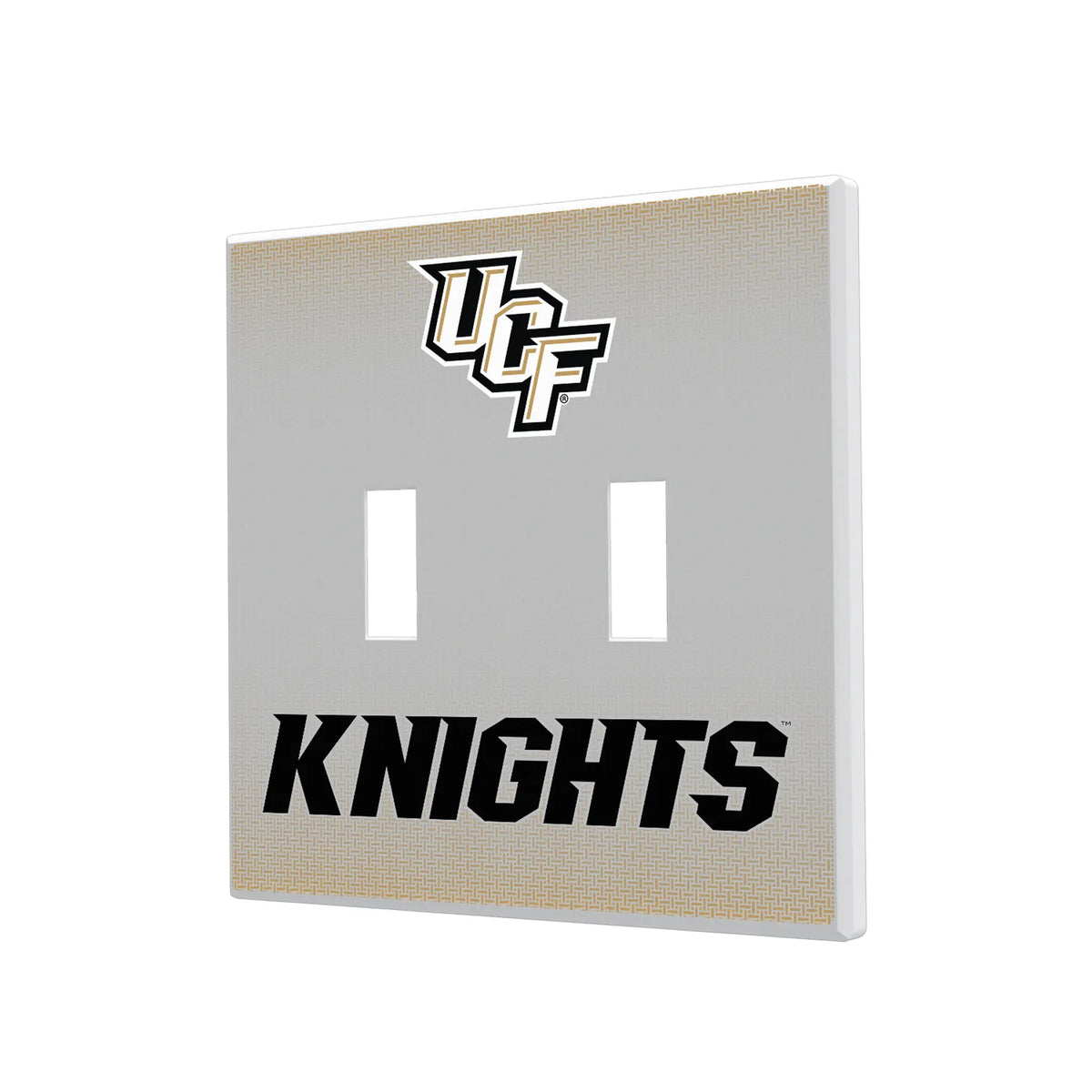 University of Central Florida Golden Knights Linen Hidden-Screw Light Switch Plate#Style_Double Toggle