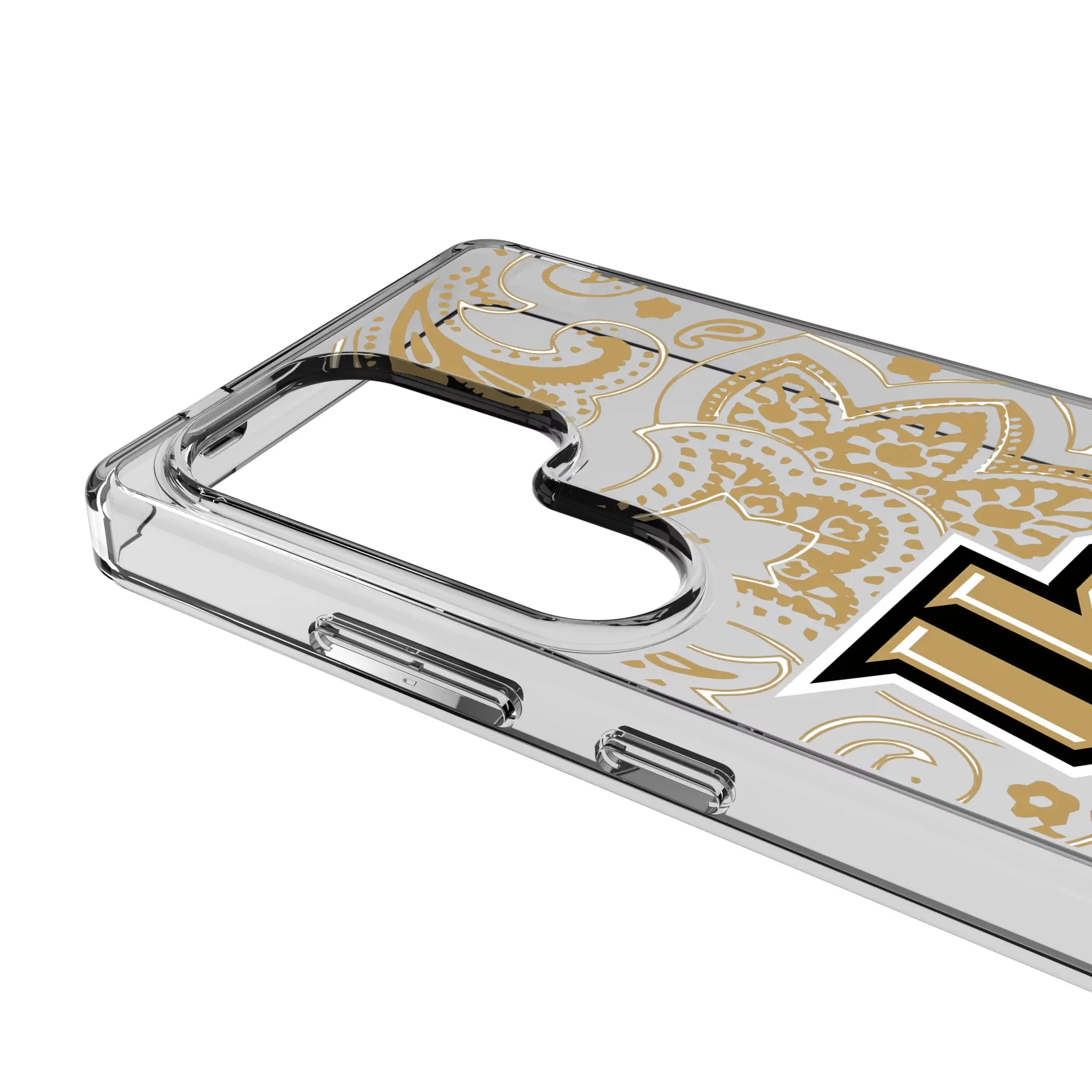 University of Central Florida Golden Knights Paisley Galaxy Clear Phone Case for Samsung Galaxy - Detail#Device_Galaxy S25 Ultra
