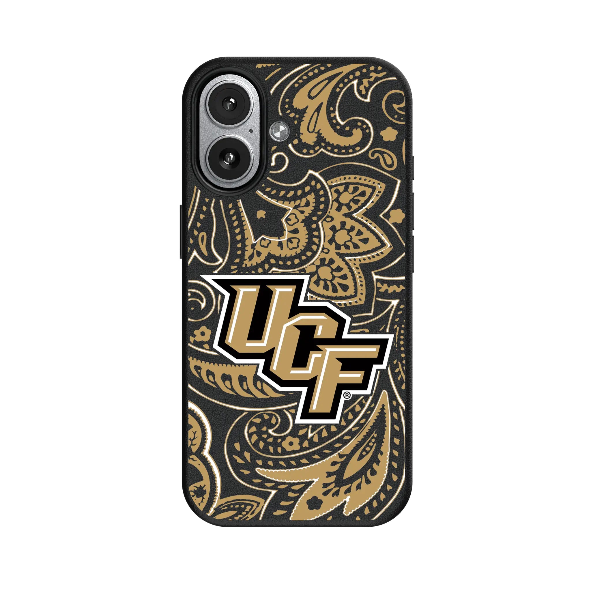 University of Central Florida Golden Knights Paisley iPhone MagSafe Compatible Phone Case for Apple iPhone#Device_iPhone 17