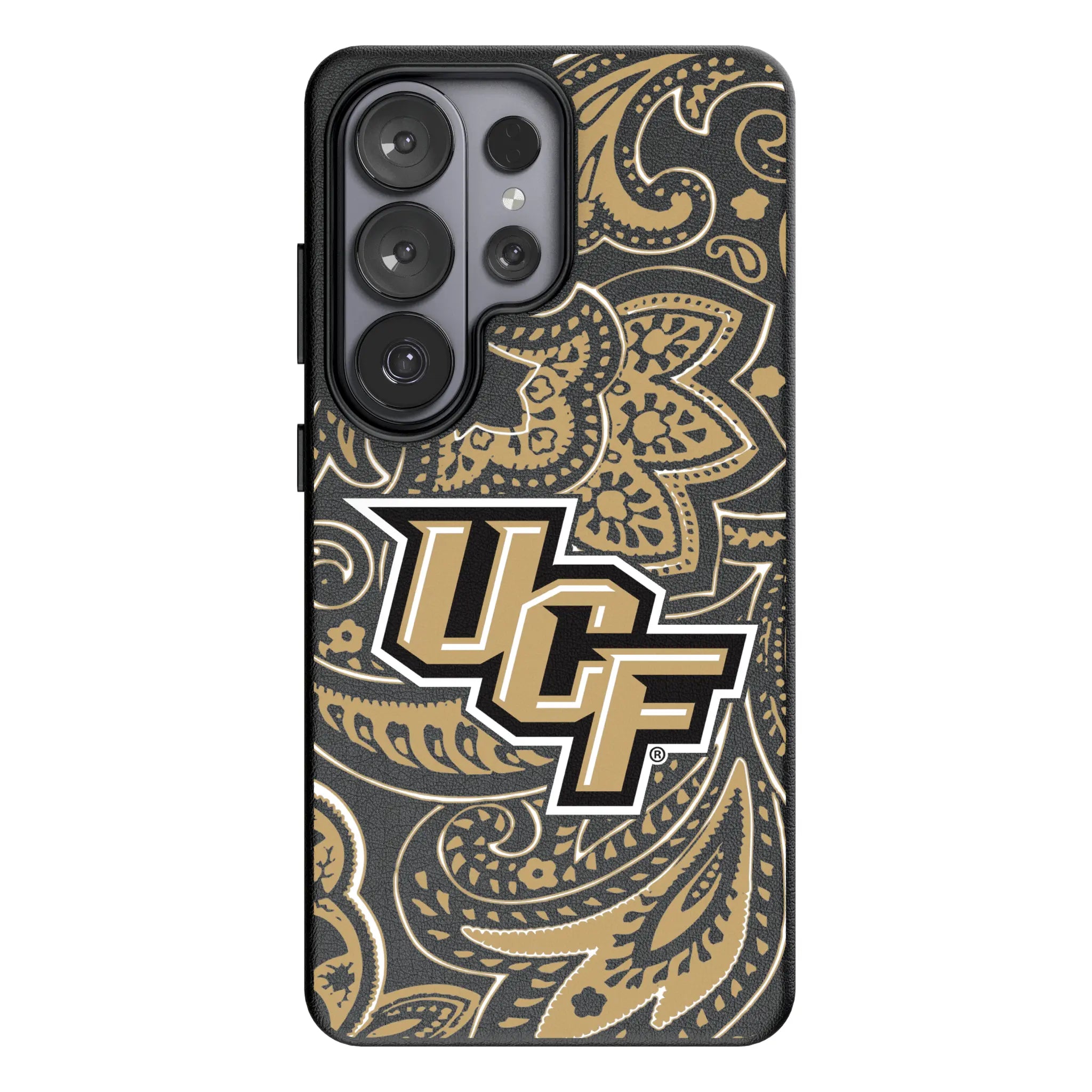 University of Central Florida Golden Knights Paisley Galaxy MagSafe Compatible Phone Case for Samsung Galaxy#Device_Galaxy S26 Ultra
