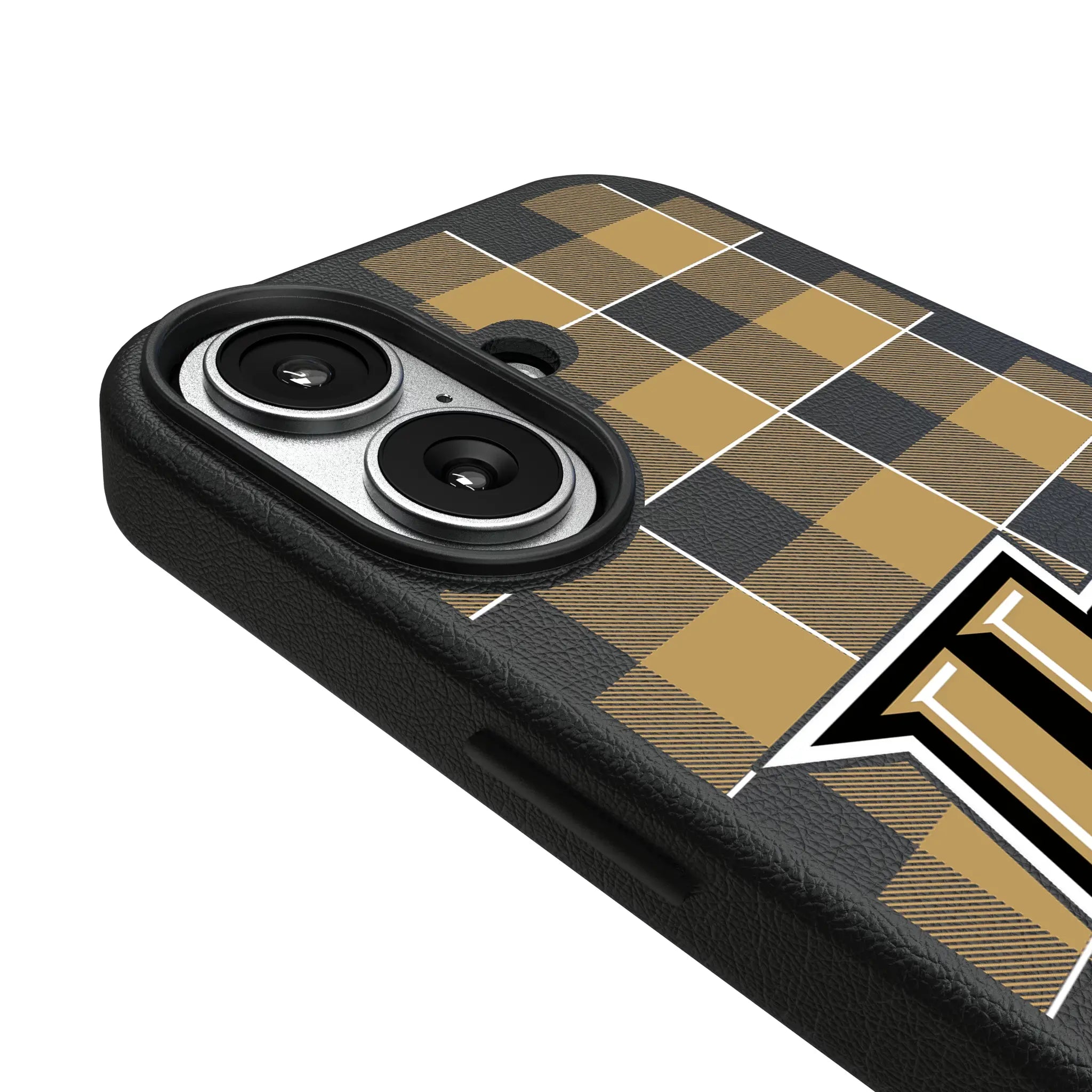 University of Central Florida Golden Knights Plaid iPhone MagSafe Compatible Phone Case for Apple iPhone - Detail#Device_iPhone 17