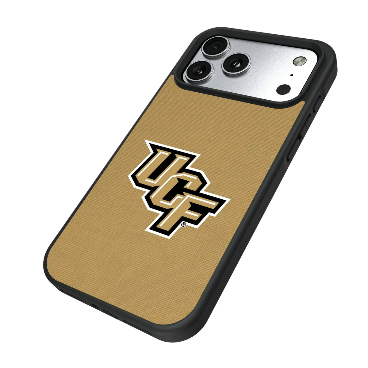 University of Central Florida Golden Knights Solid iPhone Bump Phone Case for Apple iPhone - Isometric View#Device_iPhone 17 Pro Max