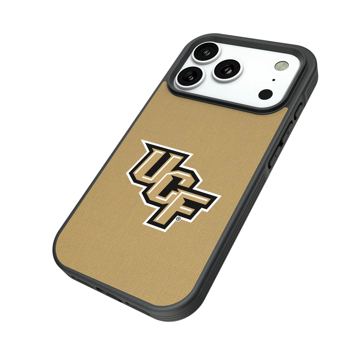 University of Central Florida Golden Knights Solid iPhone Bump Phone Case for Apple iPhone - Isometric View#Device_iPhone 18 Pro