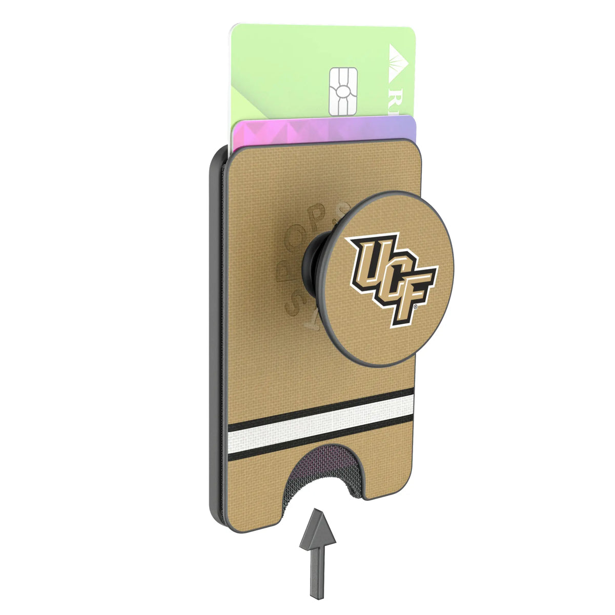 University of Central Florida Golden Knights Stripe Popsockets Wallet Magnetic - Detail