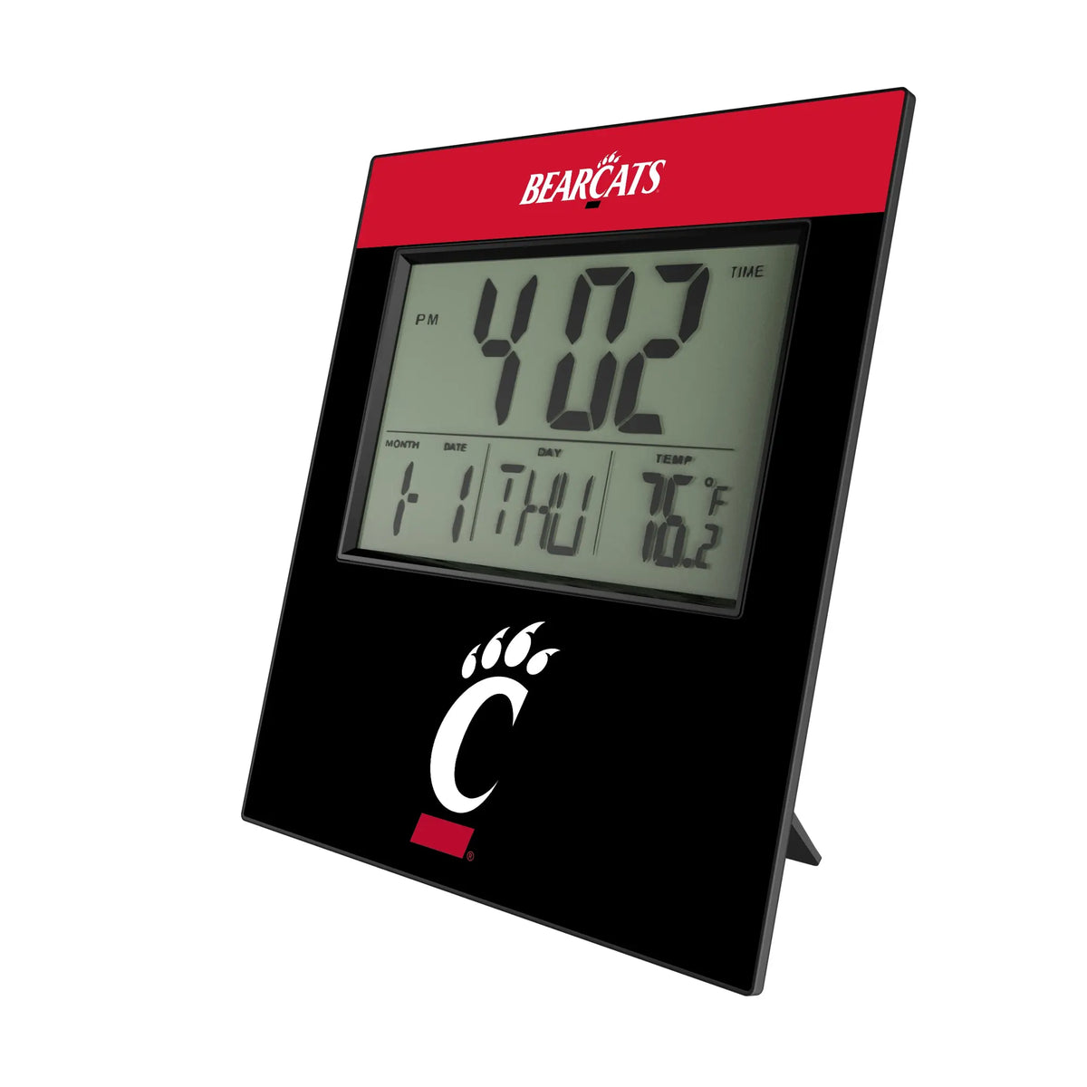 University of Cincinnati Bearcats Color Block Wall Clock