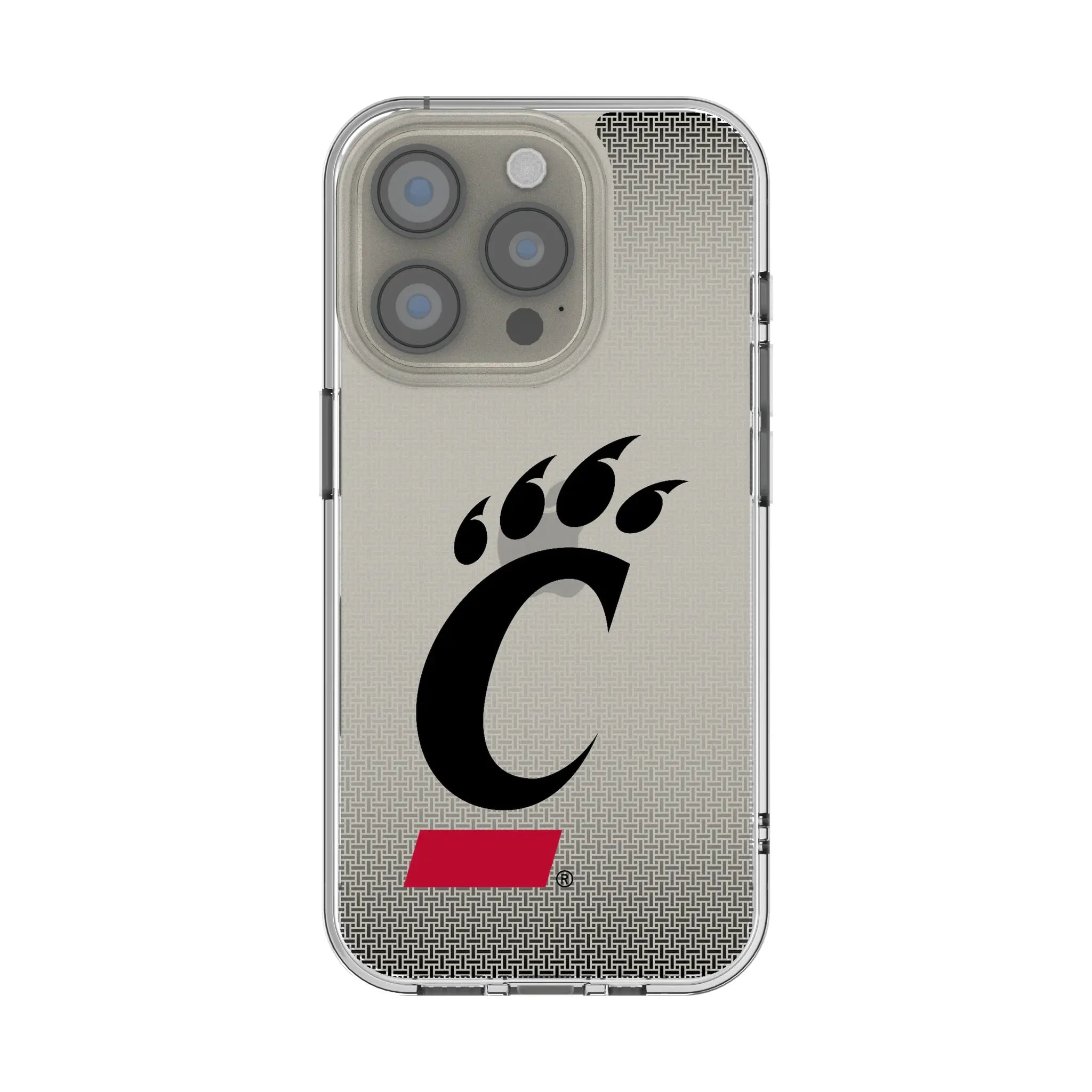 University of Cincinnati Bearcats Linen iPhone Clear Phone Case for Apple iPhone