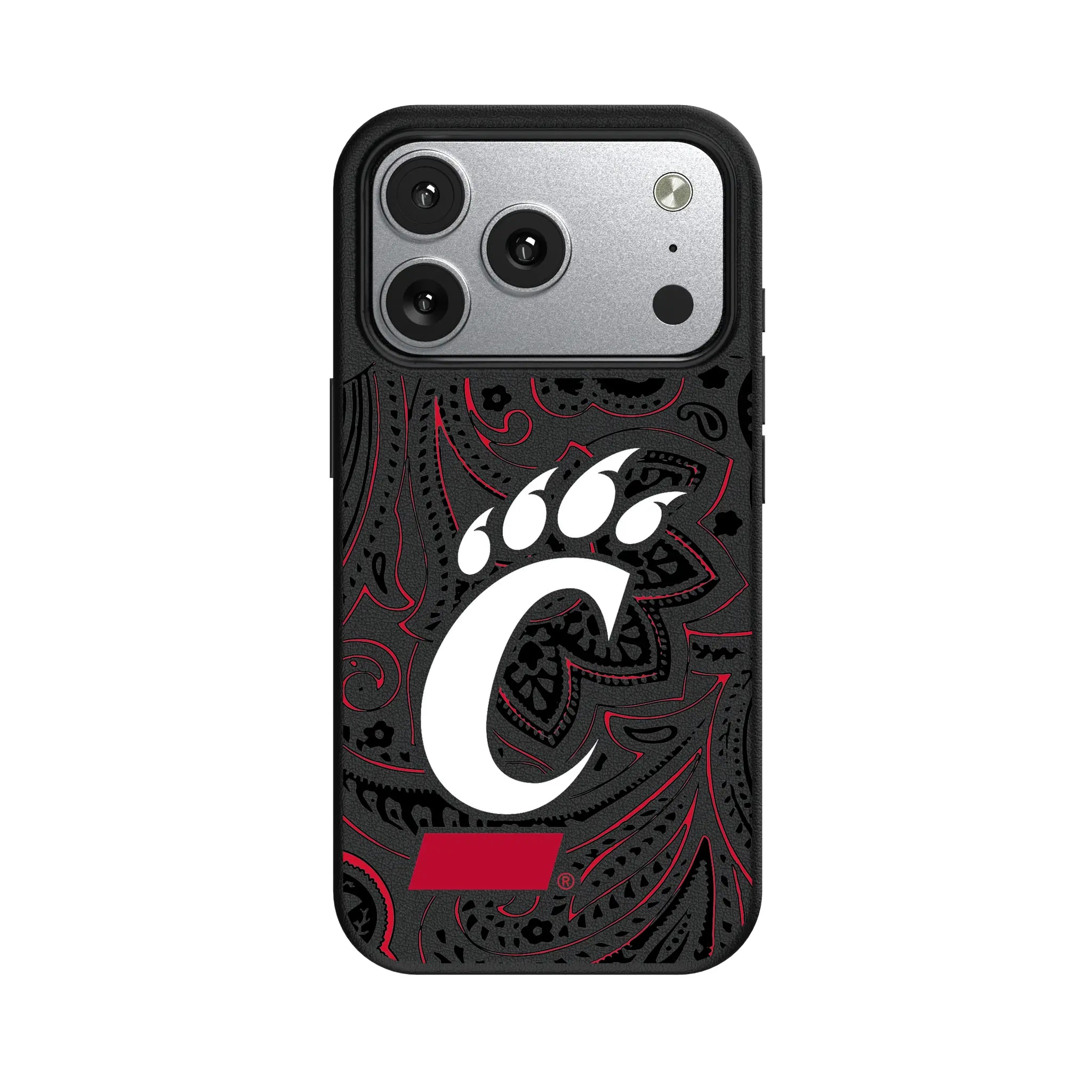 University of Cincinnati Bearcats Paisley iPhone MagSafe Compatible Phone Case for Apple iPhone#Device_iPhone 17 Pro