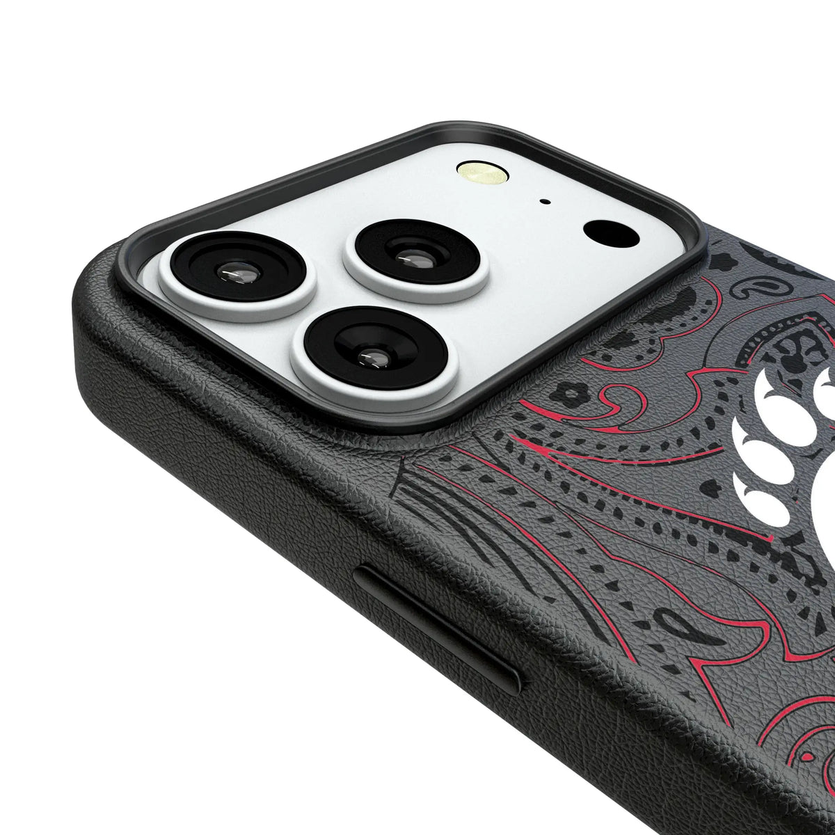 University of Cincinnati Bearcats Paisley iPhone MagSafe Compatible Phone Case for Apple iPhone - Detail#Device_iPhone 18 Pro