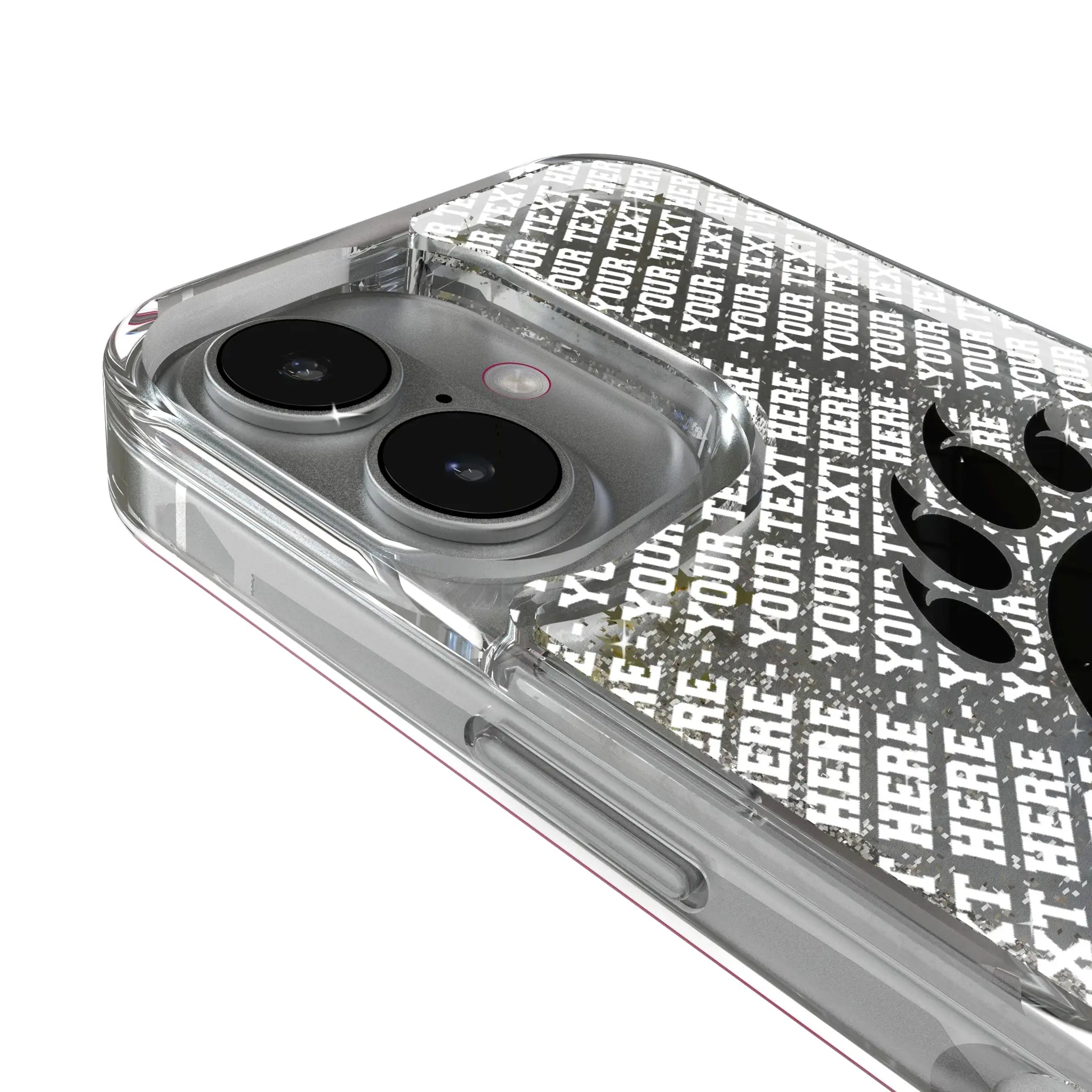 University of Cincinnati Bearcats Personalized EndZone Plus iPhone Glitter Phone Case for Apple iPhone - Detail