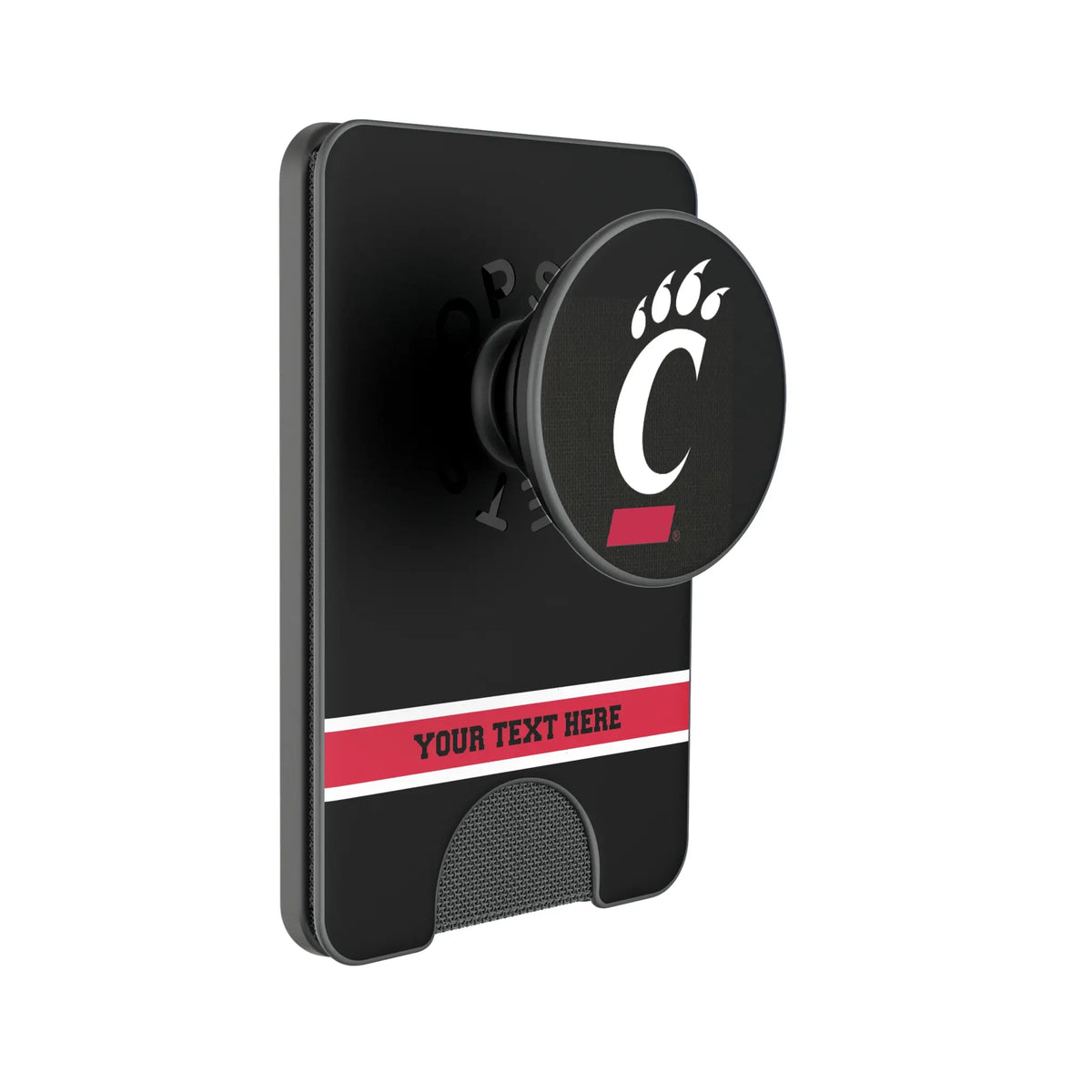 University of Cincinnati Bearcats Personalized Endzone Solid Popsockets Wallet Magnetic