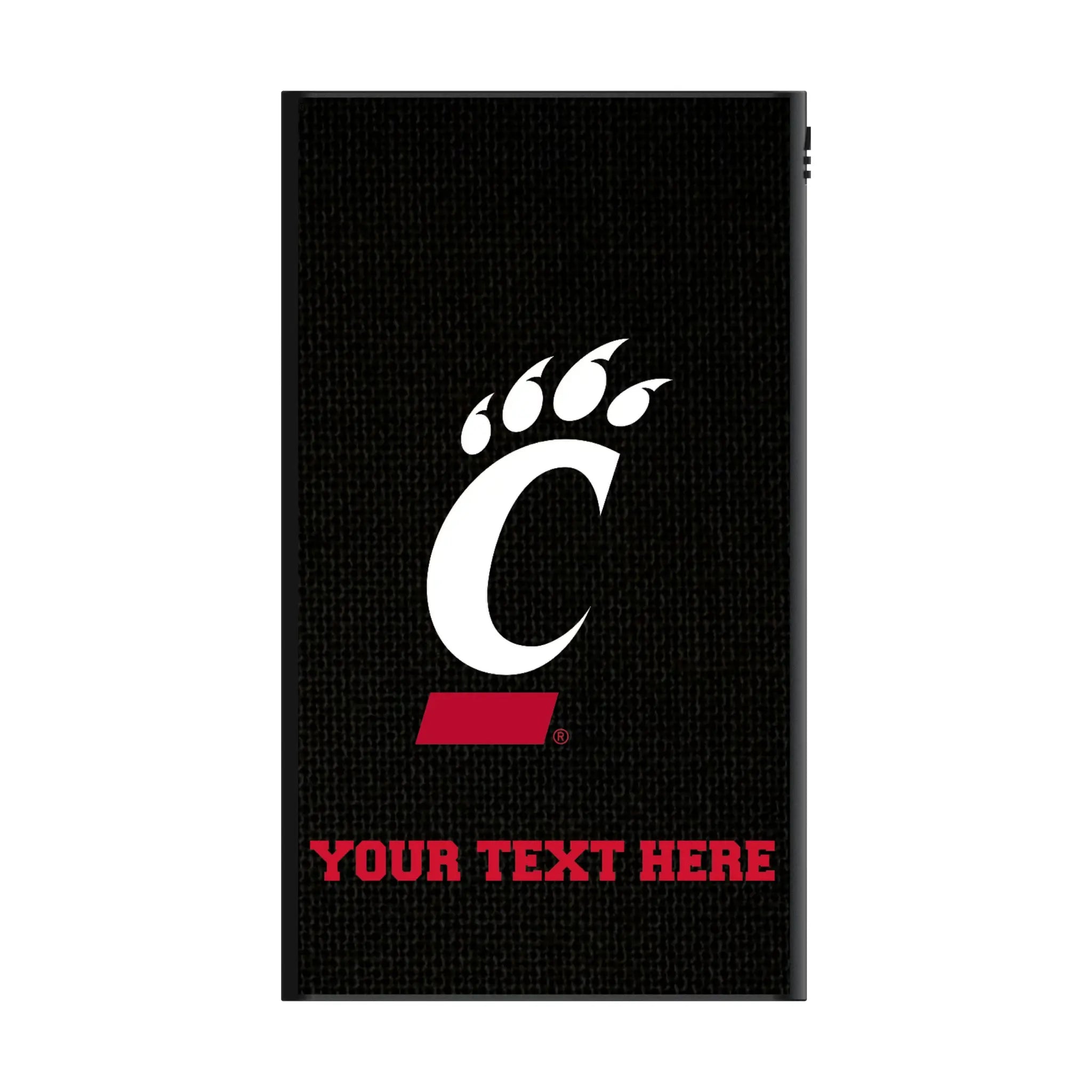 University of Cincinnati Bearcats Personalized Solid 5000mAh Flat Power Bank
