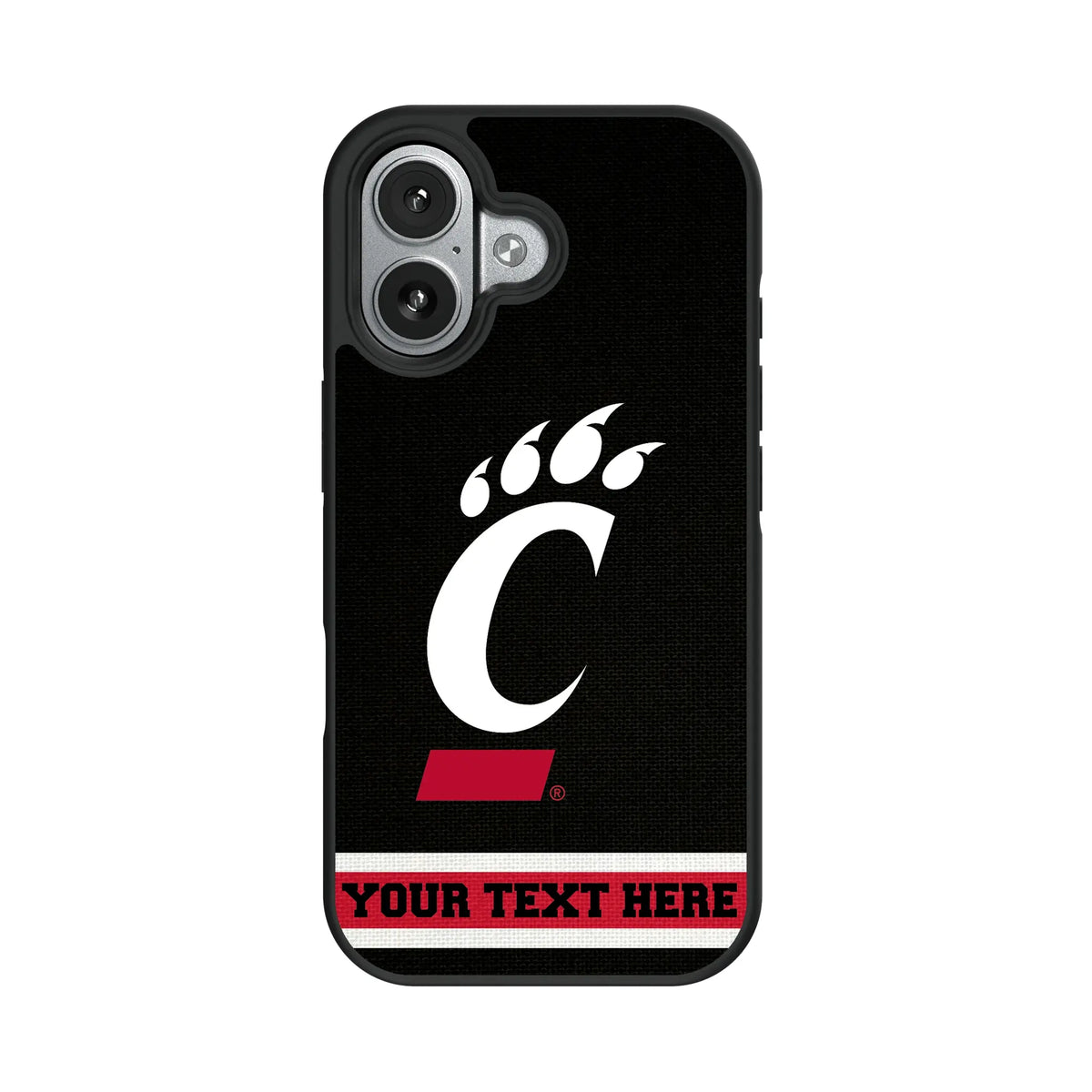 University of Cincinnati Bearcats Personalized Stripe iPhone Bump Phone Case for Apple iPhone#Device_iPhone 17