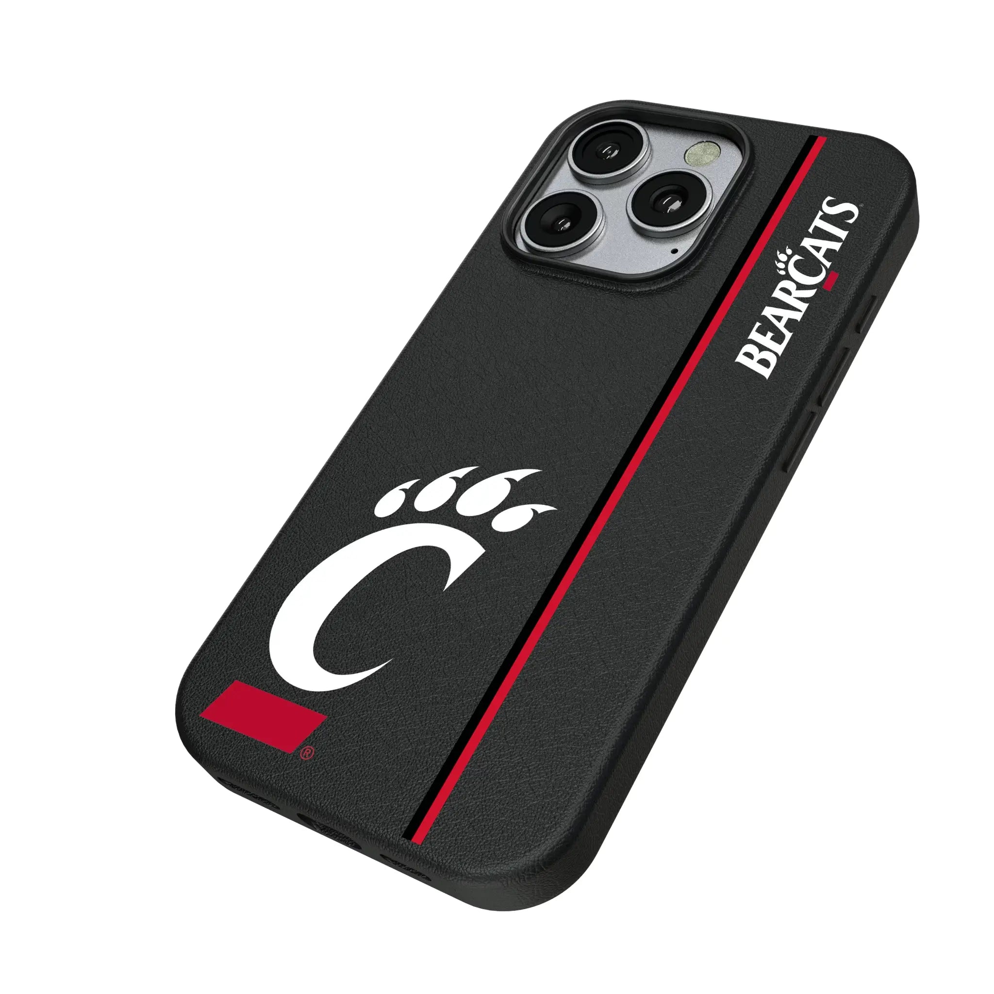 University of Cincinnati Bearcats Sidebar iPhone MagSafe Compatible Phone Case for Apple iPhone - Isometric View