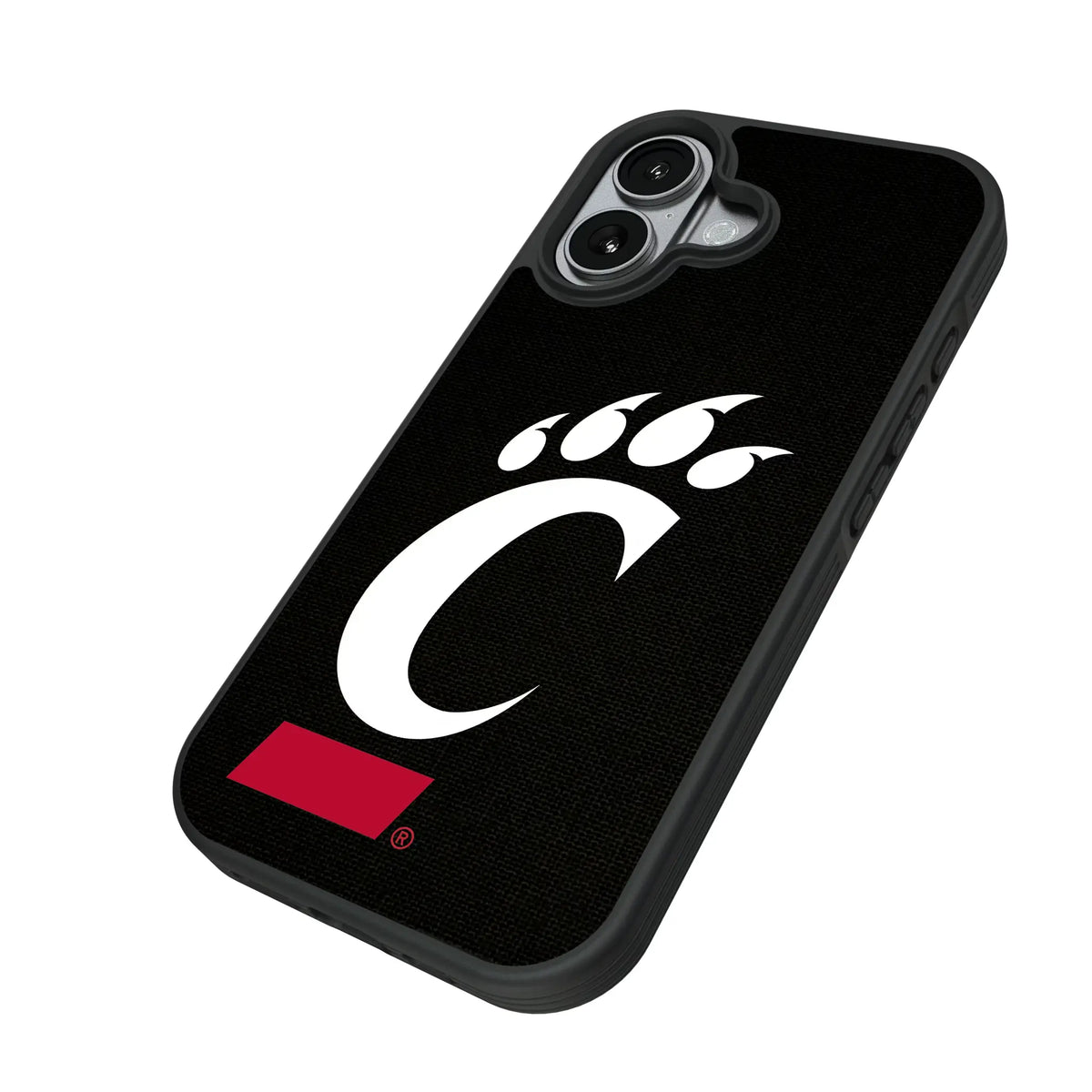 University of Cincinnati Bearcats Solid iPhone Bump Phone Case for Apple iPhone - Isometric View#Device_iPhone 17