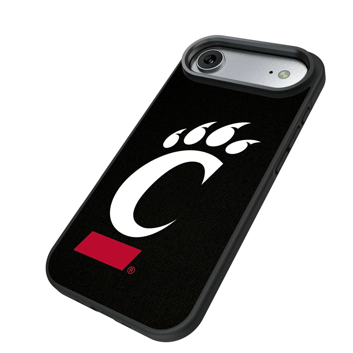 University of Cincinnati Bearcats Solid iPhone Bump Phone Case for Apple iPhone - Isometric View#Device_iPhone Air