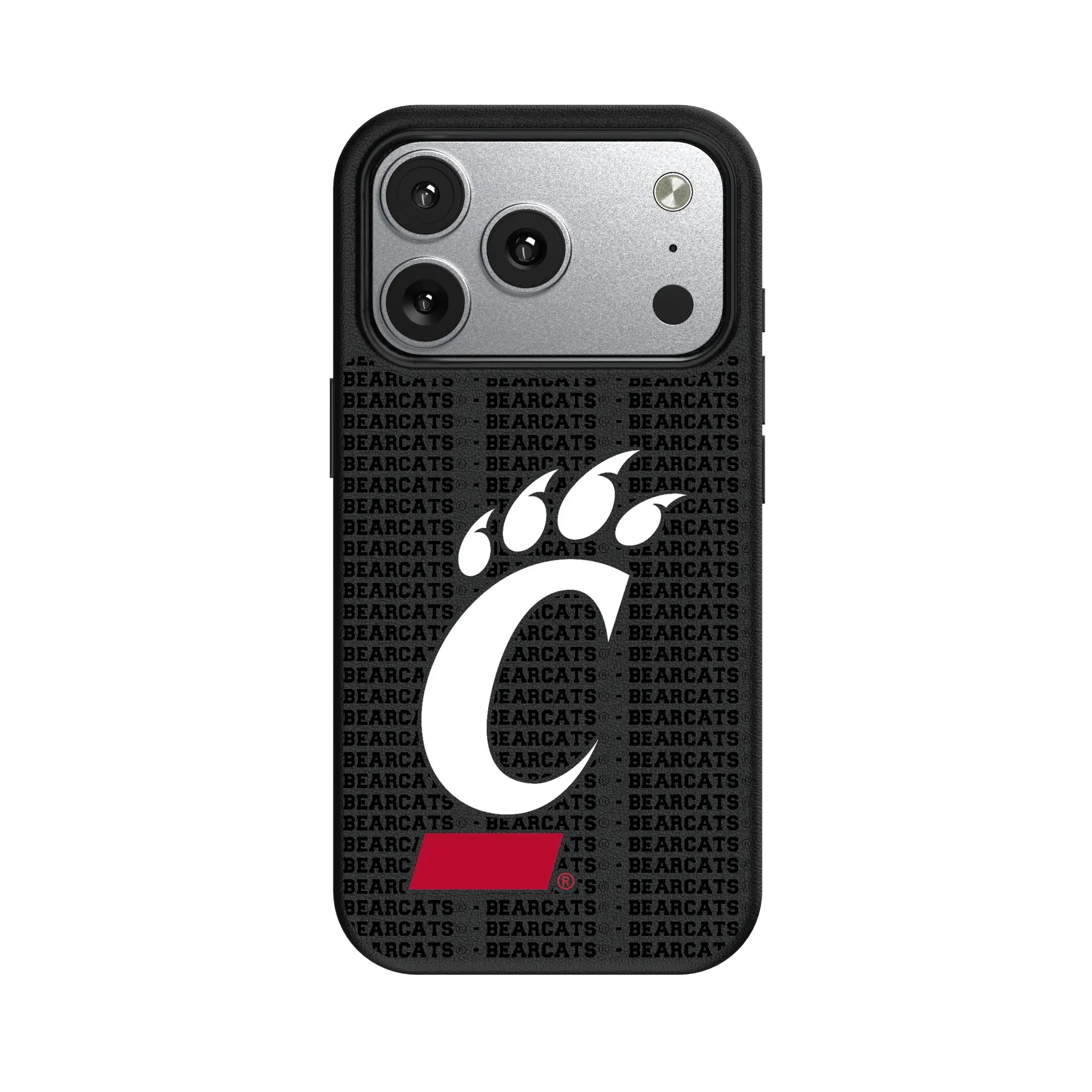 University of Cincinnati Bearcats Text Backdrop iPhone MagSafe Compatible Phone Case for Apple iPhone#Device_iPhone 17 Pro