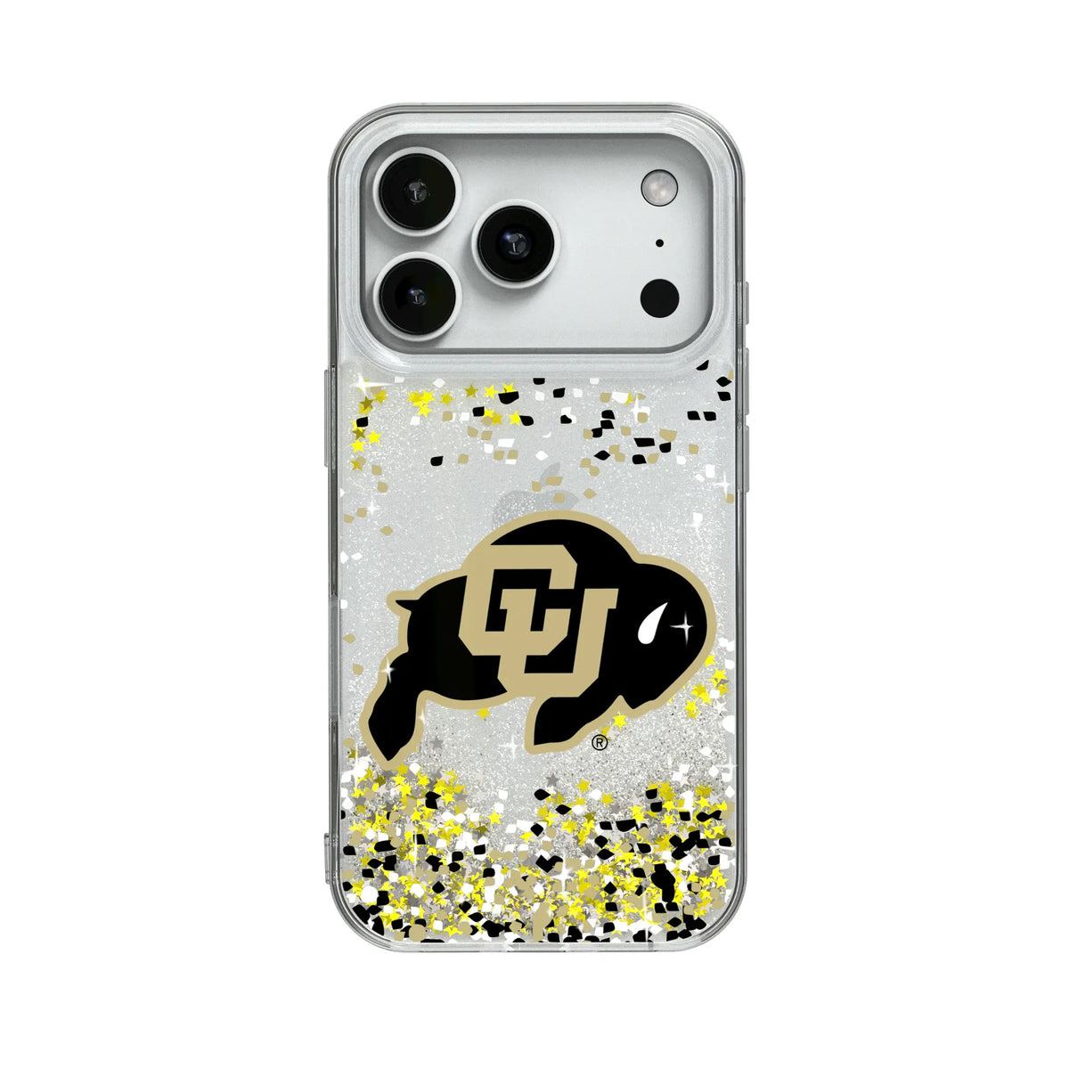 University of Colorado Buffaloes Confetti Glitter Phone Case for Apple iPhone