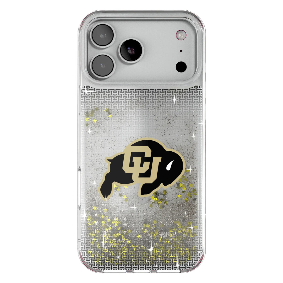 University of Colorado Buffaloes Linen Glitter Phone Case for Apple iPhone