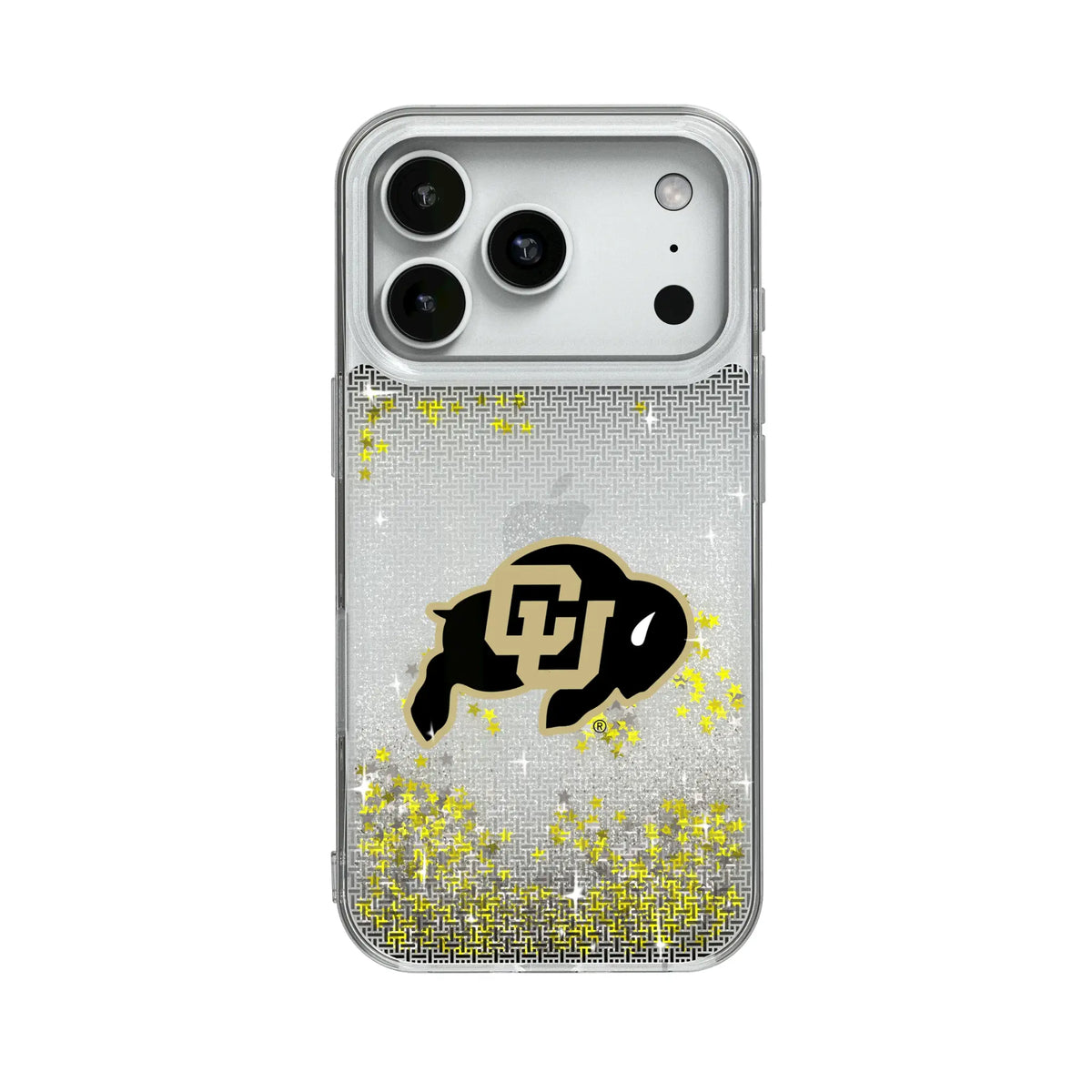 University of Colorado Buffaloes Linen Glitter Phone Case for Apple iPhone
