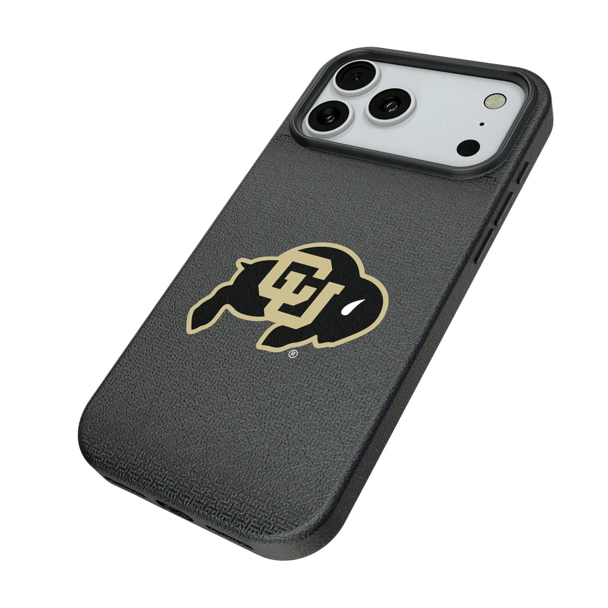 University of Colorado Buffaloes Linen iPhone MagSafe Compatible Phone Case for Apple iPhone - Isometric View#Device_iPhone 18 Pro Max