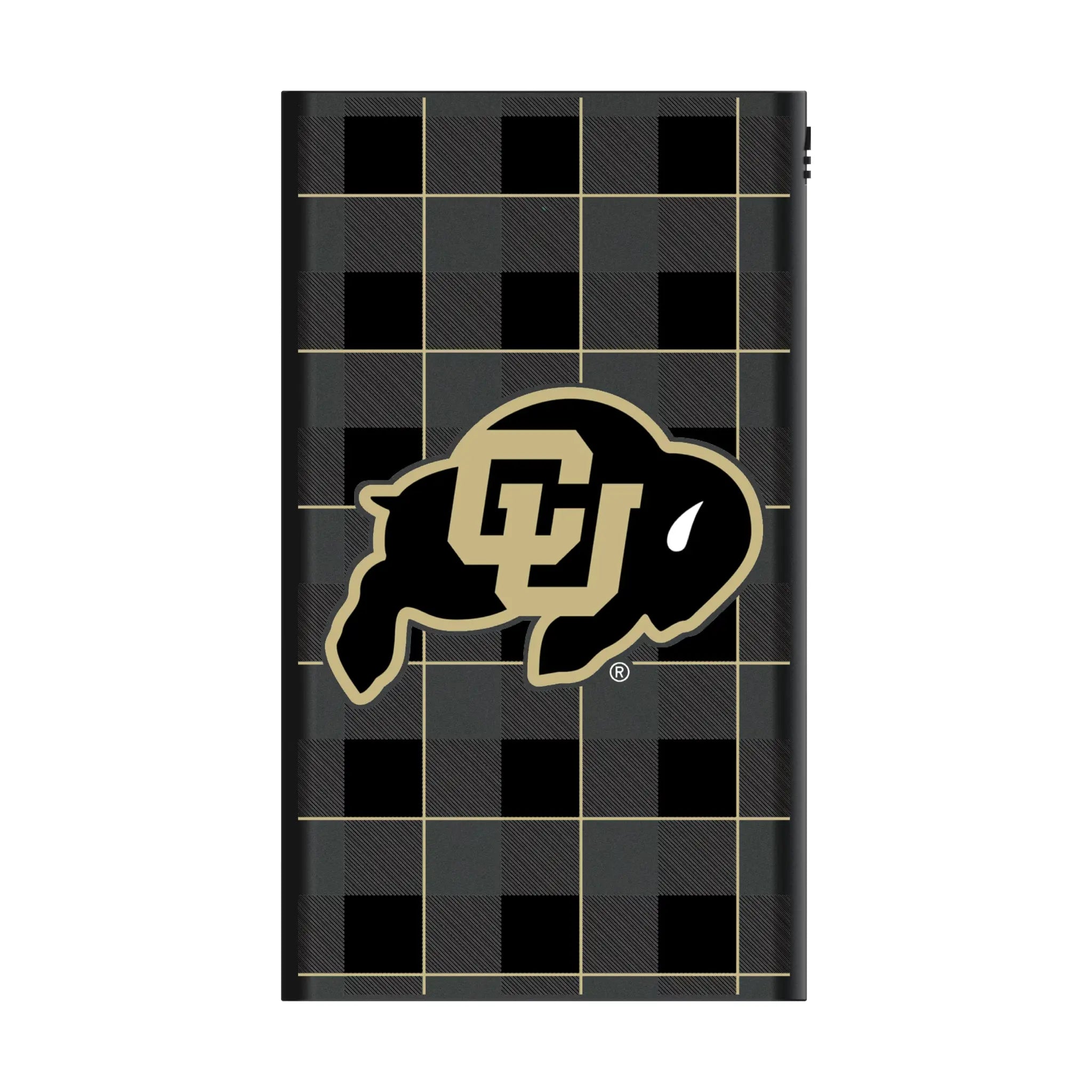 University of Colorado Buffaloes Plaid 5000mAh Flat Power Bank