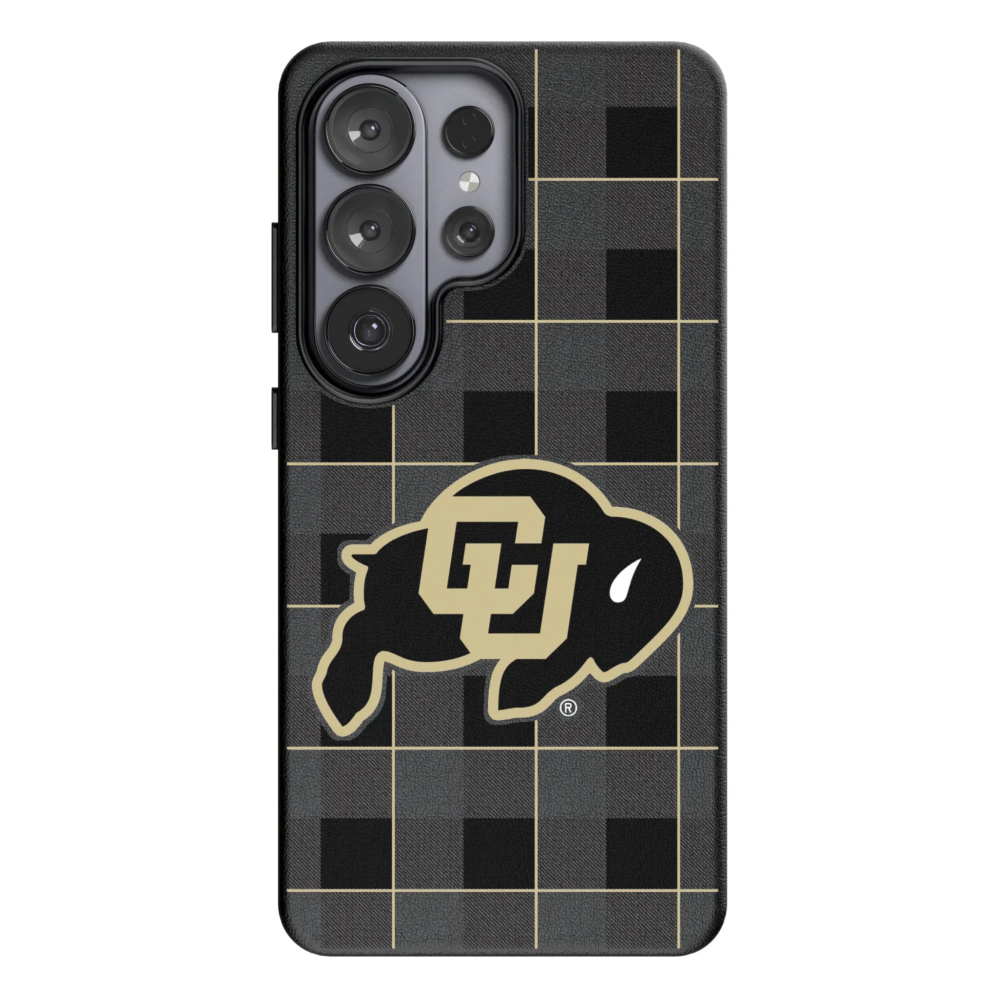 University of Colorado Buffaloes Plaid Galaxy MagSafe Compatible Phone Case for Samsung Galaxy#Device_Galaxy S26 Ultra